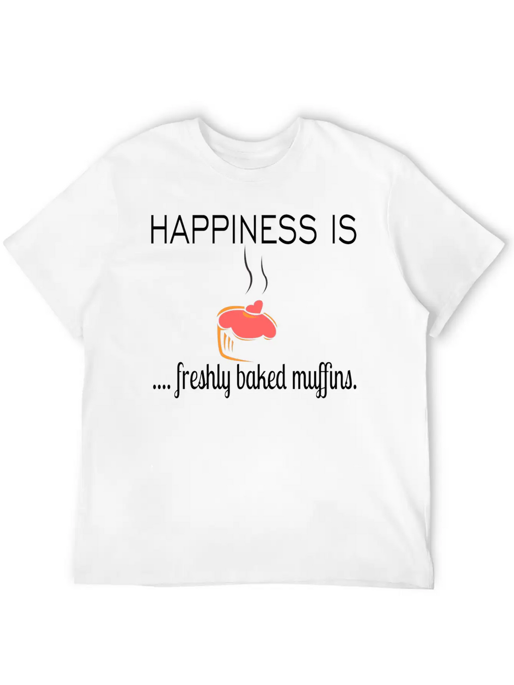 Happiness Is Basic Graphic T-Shirt – Daily Comfort In Soft Cotton