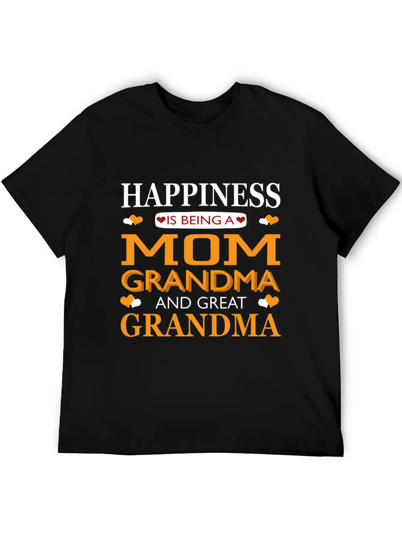 Happiness Is Being A Mom Grandma And Great Grandma Breathable Graphic T-Shirt – Perfect For Casual Days