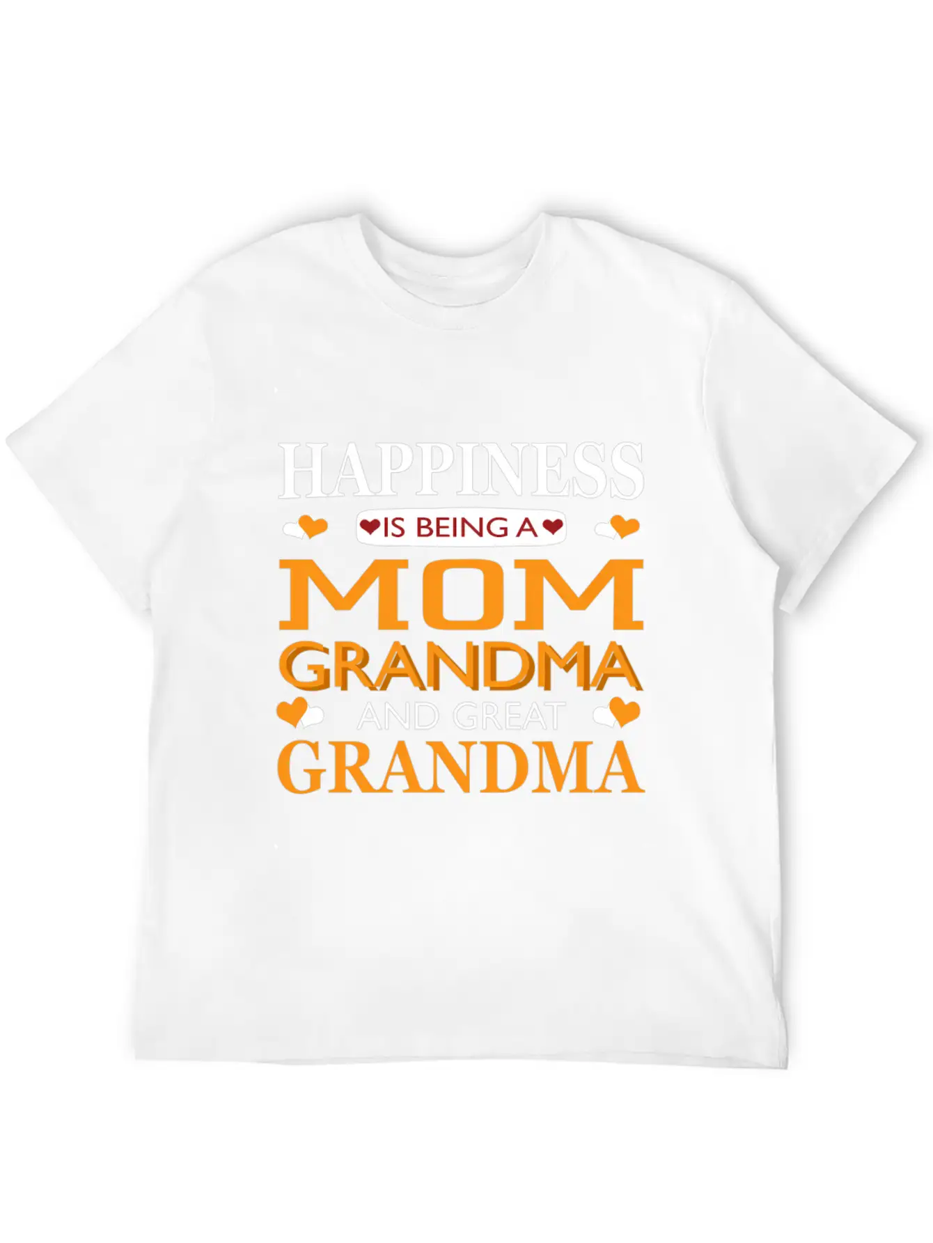 Happiness Is Being A Mom Grandma And Great Grandma Breathable Graphic T-Shirt – Perfect For Casual Days