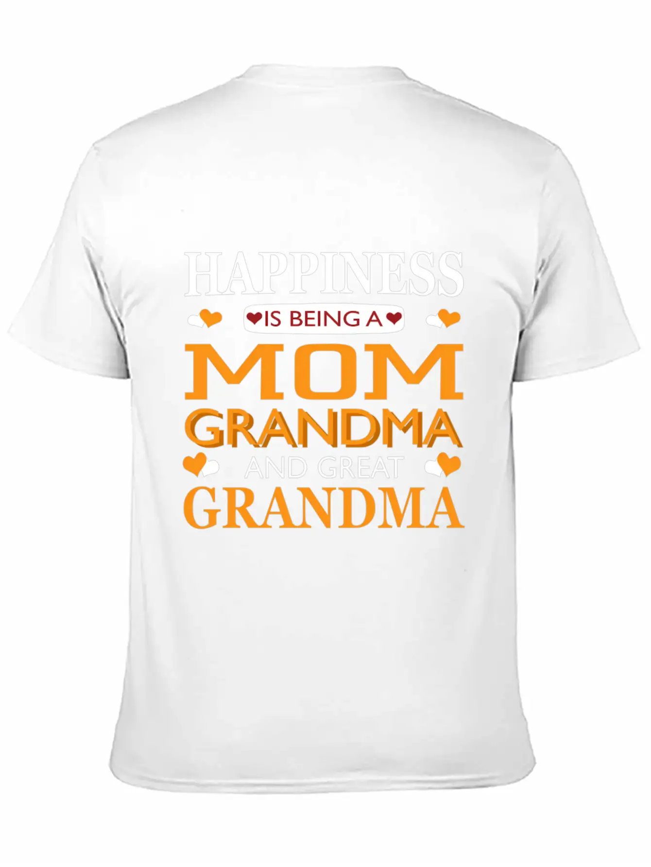 Happiness Is Being A Mom Grandma And Great Grandma Breathable Graphic T-Shirt – Perfect For Casual Days