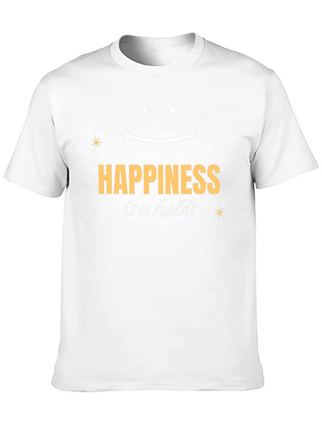Happiness Is Habit Breathable Soft Cotton T-Shirt – Timeless Casual Look