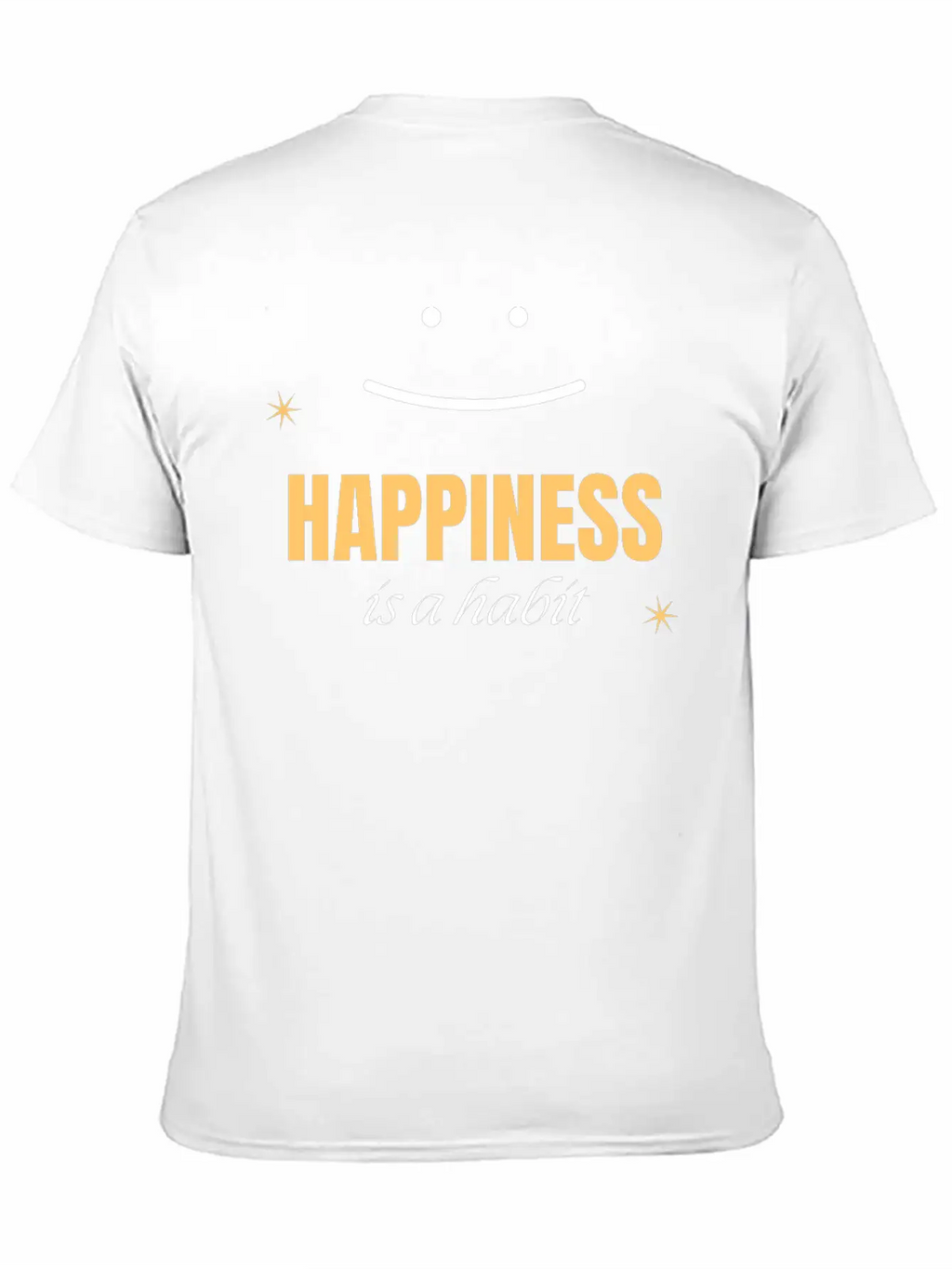 Happiness Is Habit Breathable Soft Cotton T-Shirt – Timeless Casual Look