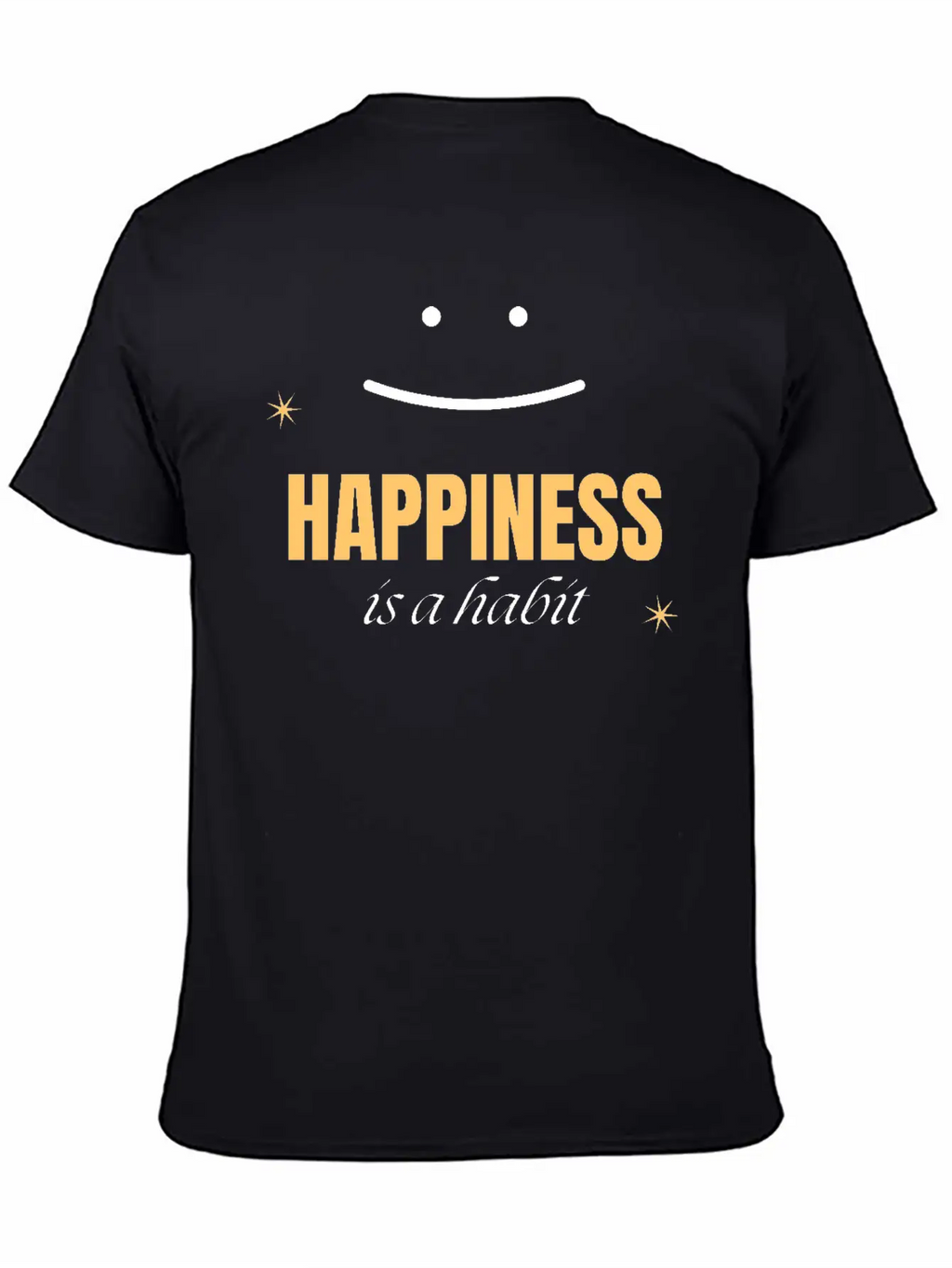 Happiness Is Habit Breathable Soft Cotton T-Shirt – Timeless Casual Look