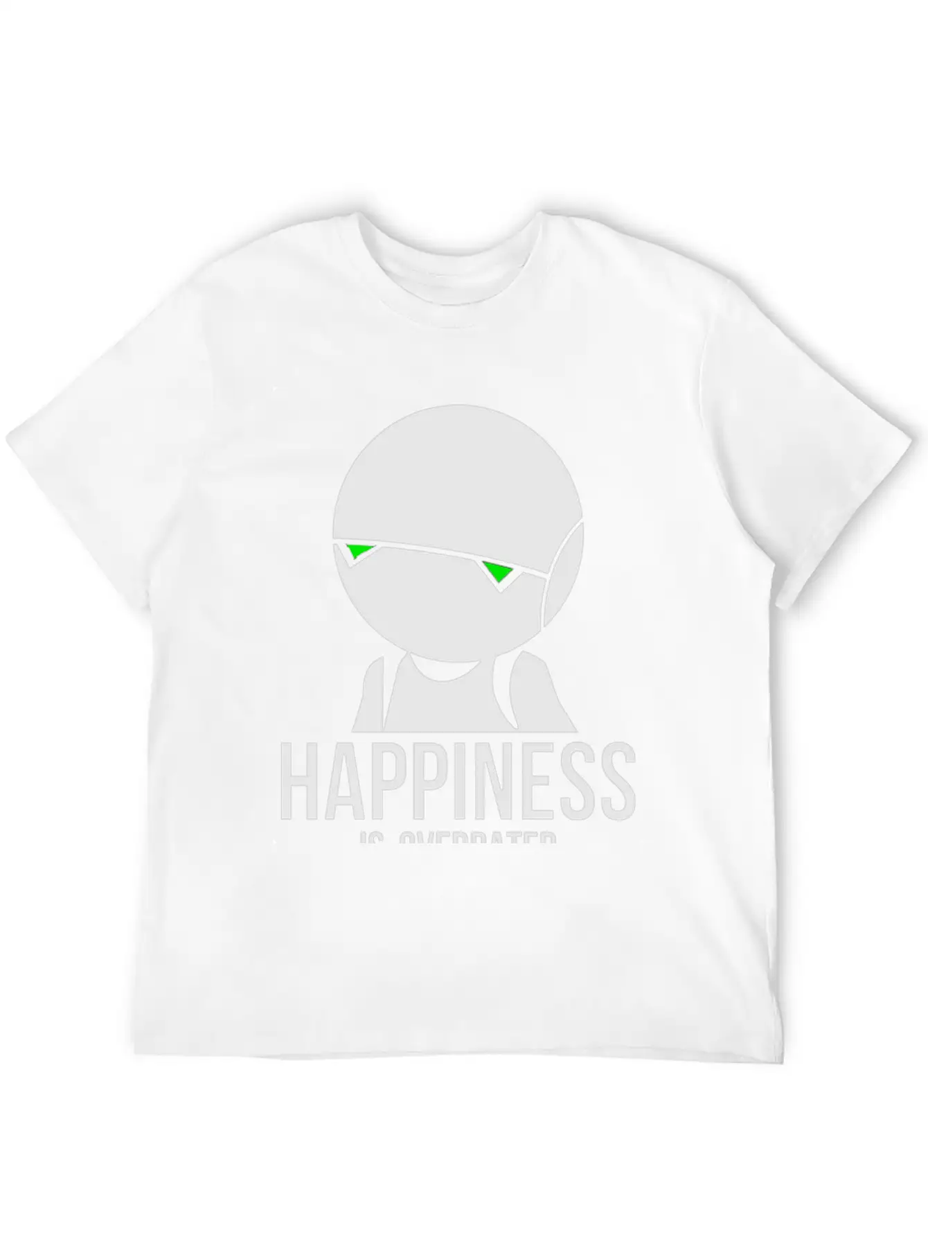 Happiness Is Overated Breathable Soft Cotton T-Shirt – Timeless Casual Look