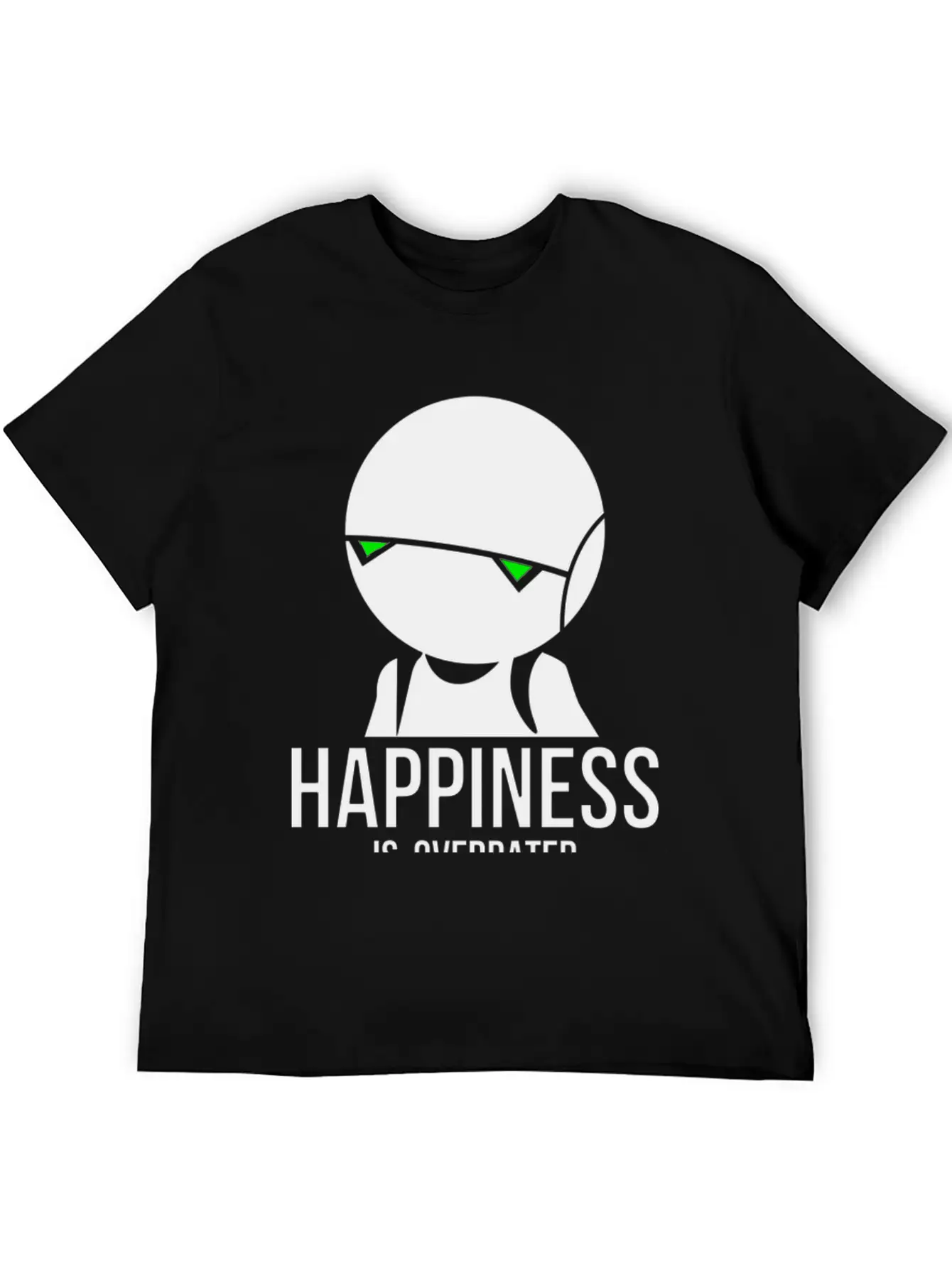 Happiness Is Overated Breathable Soft Cotton T-Shirt – Timeless Casual Look