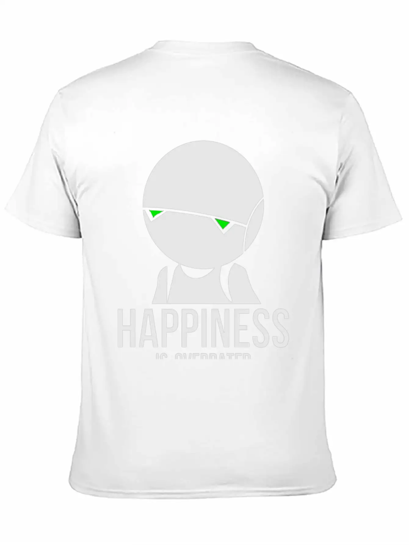 Happiness Is Overated Breathable Soft Cotton T-Shirt – Timeless Casual Look