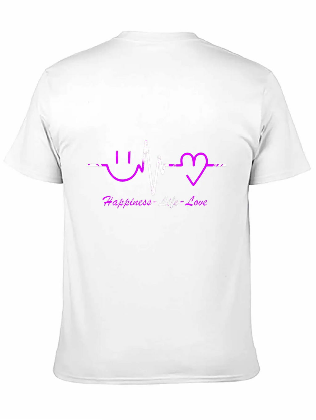 Happiness Life Love Breathable Graphic T-Shirt – Perfect For Casual Days