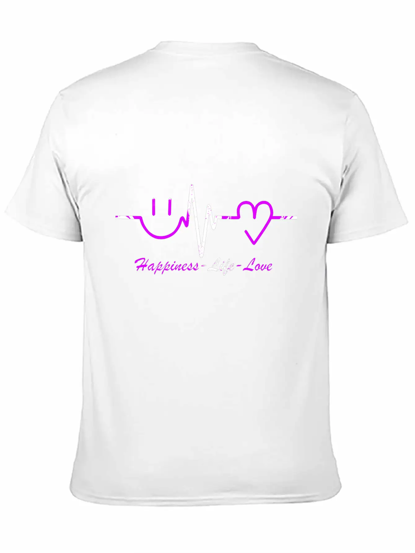 Happiness Life Love Breathable Graphic T-Shirt – Perfect For Casual Days