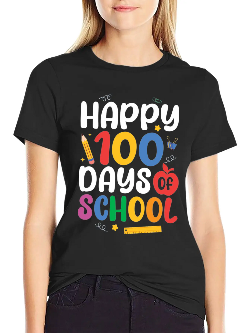 Happy 100 Days Of School Timeless Short Sleeve Tee – Comfy And Minimalist Design