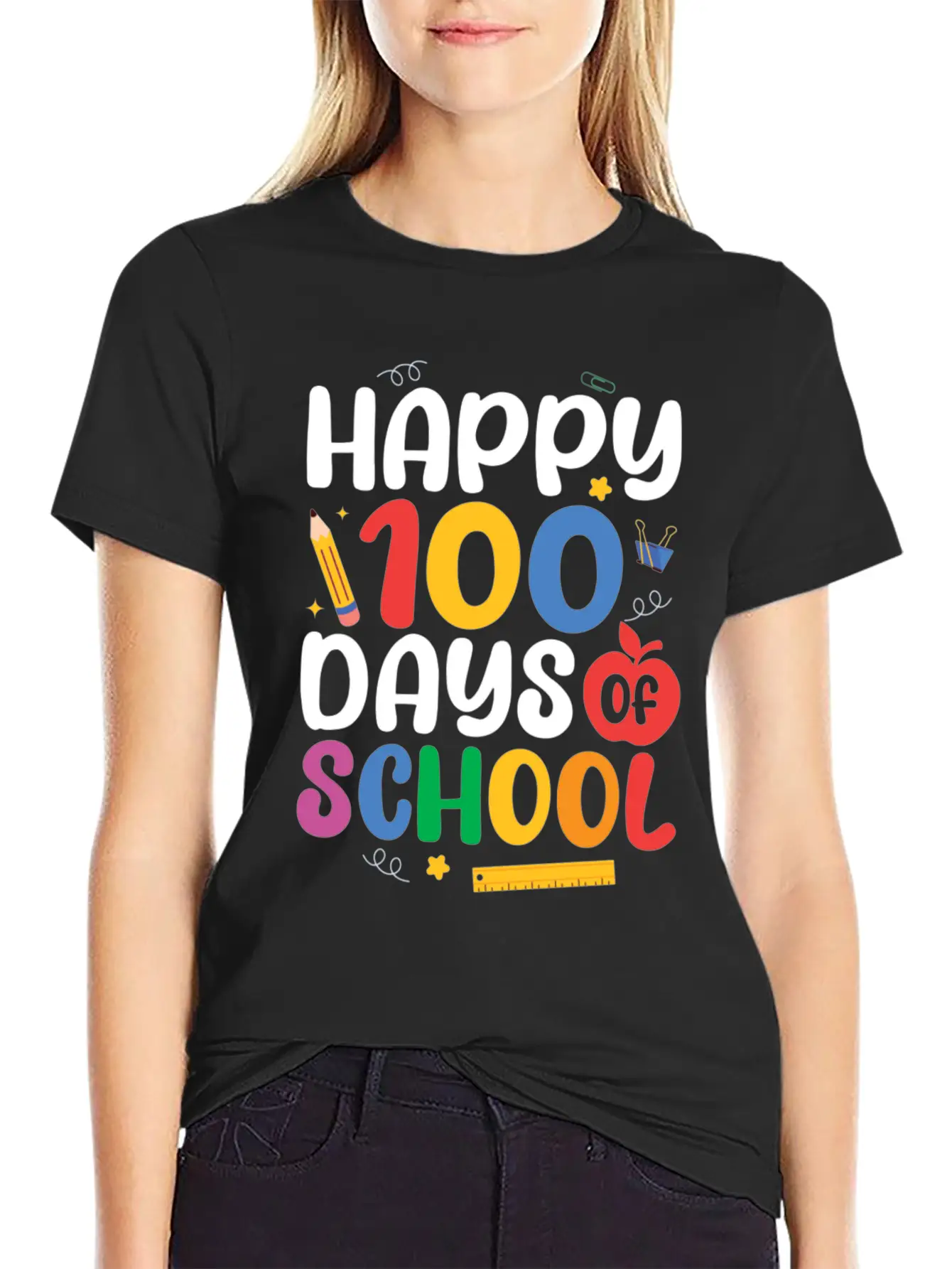 Happy 100 Days Of School Timeless Short Sleeve Tee – Comfy And Minimalist Design