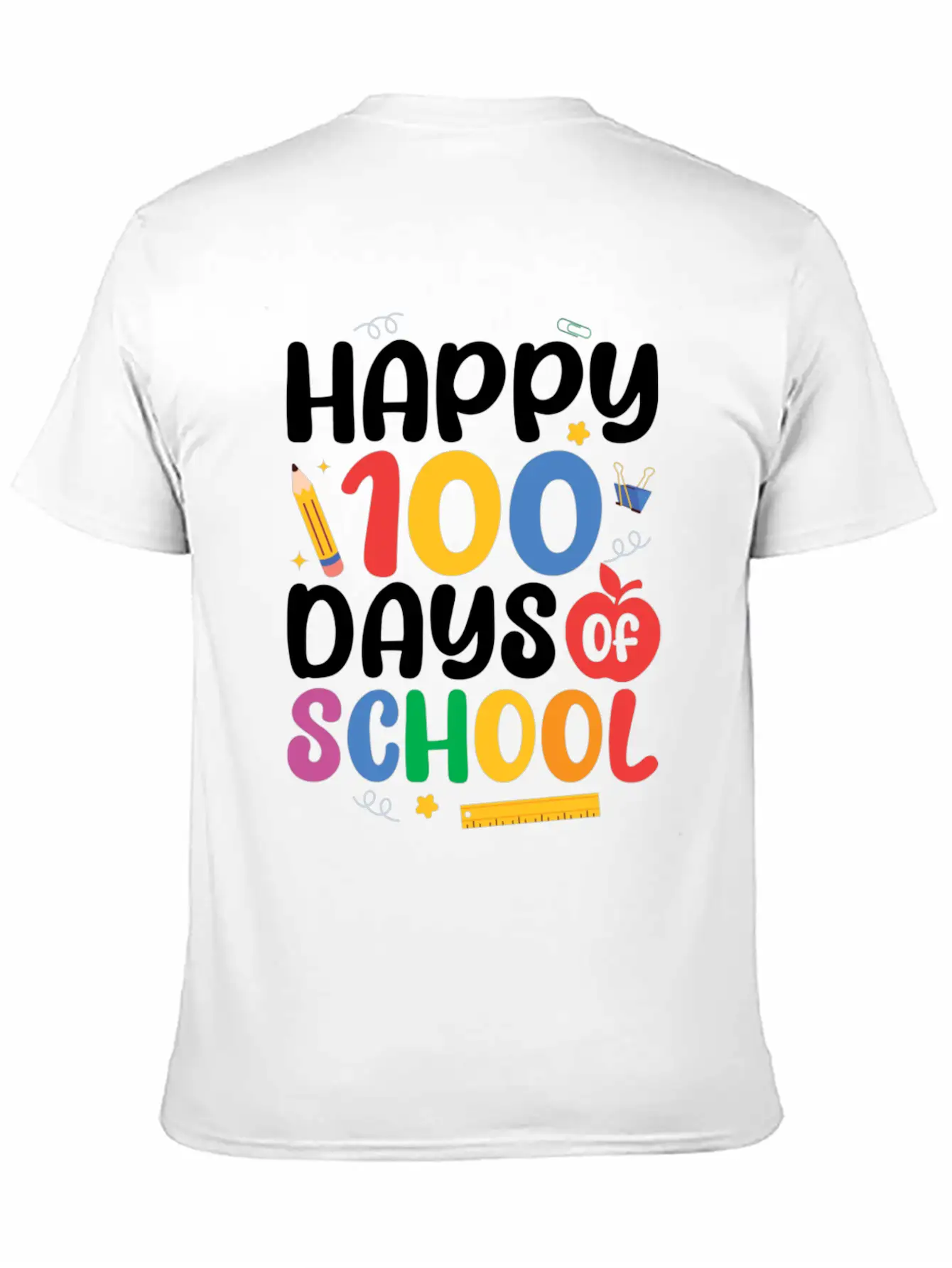 Happy 100 Days Of School Timeless Short Sleeve Tee – Comfy And Minimalist Design