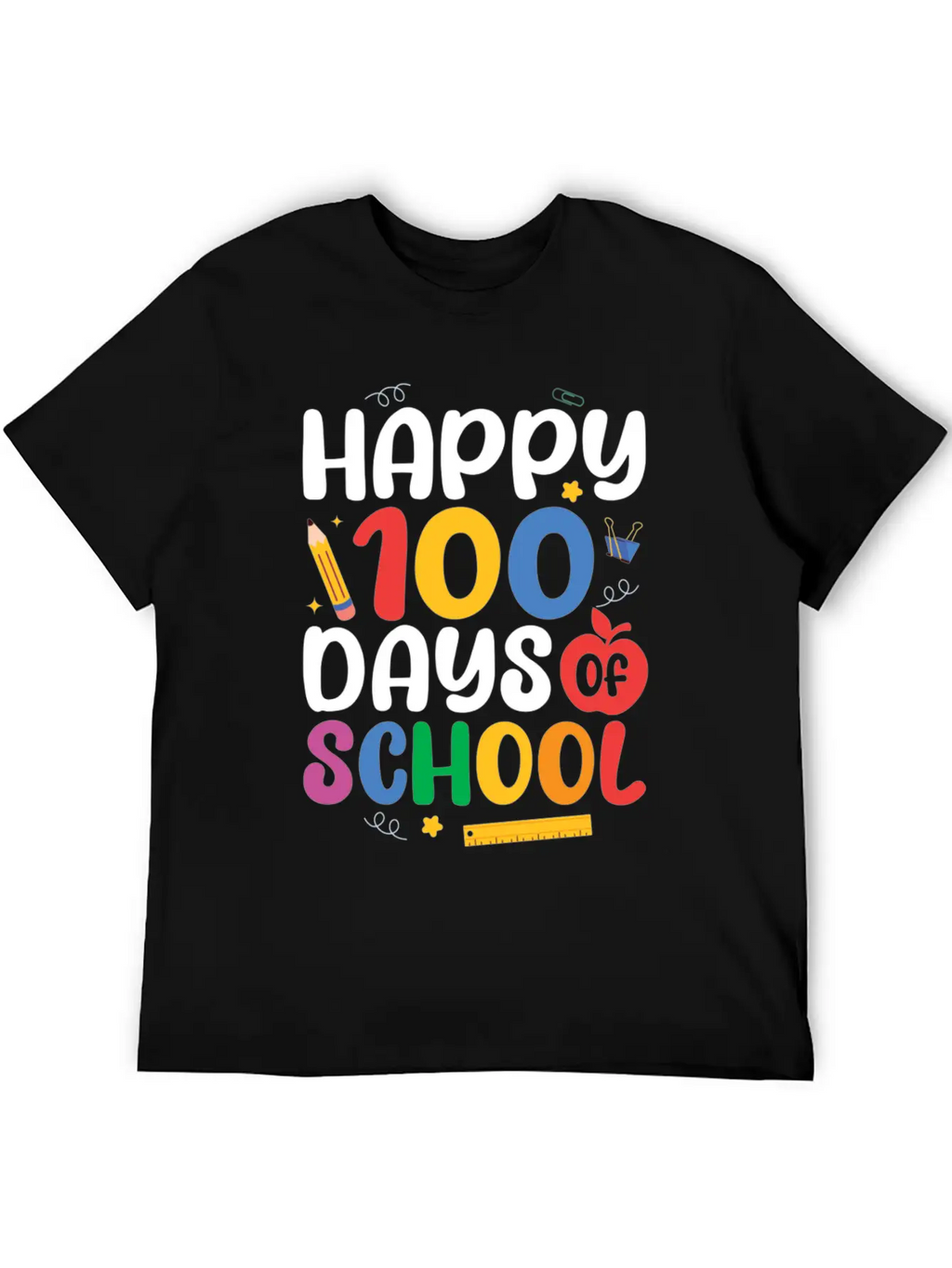 Happy 100 Days Of School Timeless Short Sleeve Tee – Comfy And Minimalist Design