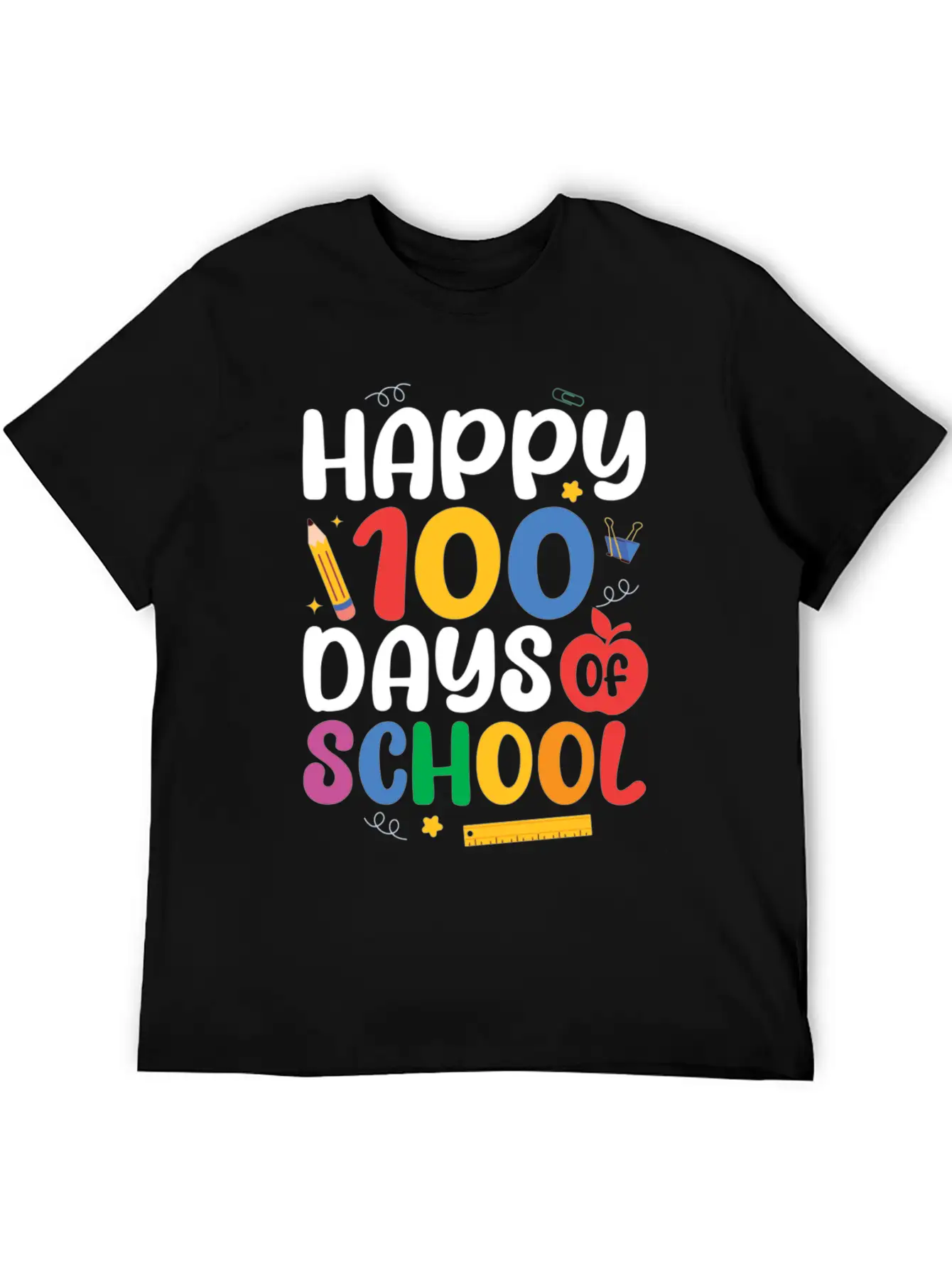 Happy 100 Days Of School Timeless Short Sleeve Tee – Comfy And Minimalist Design