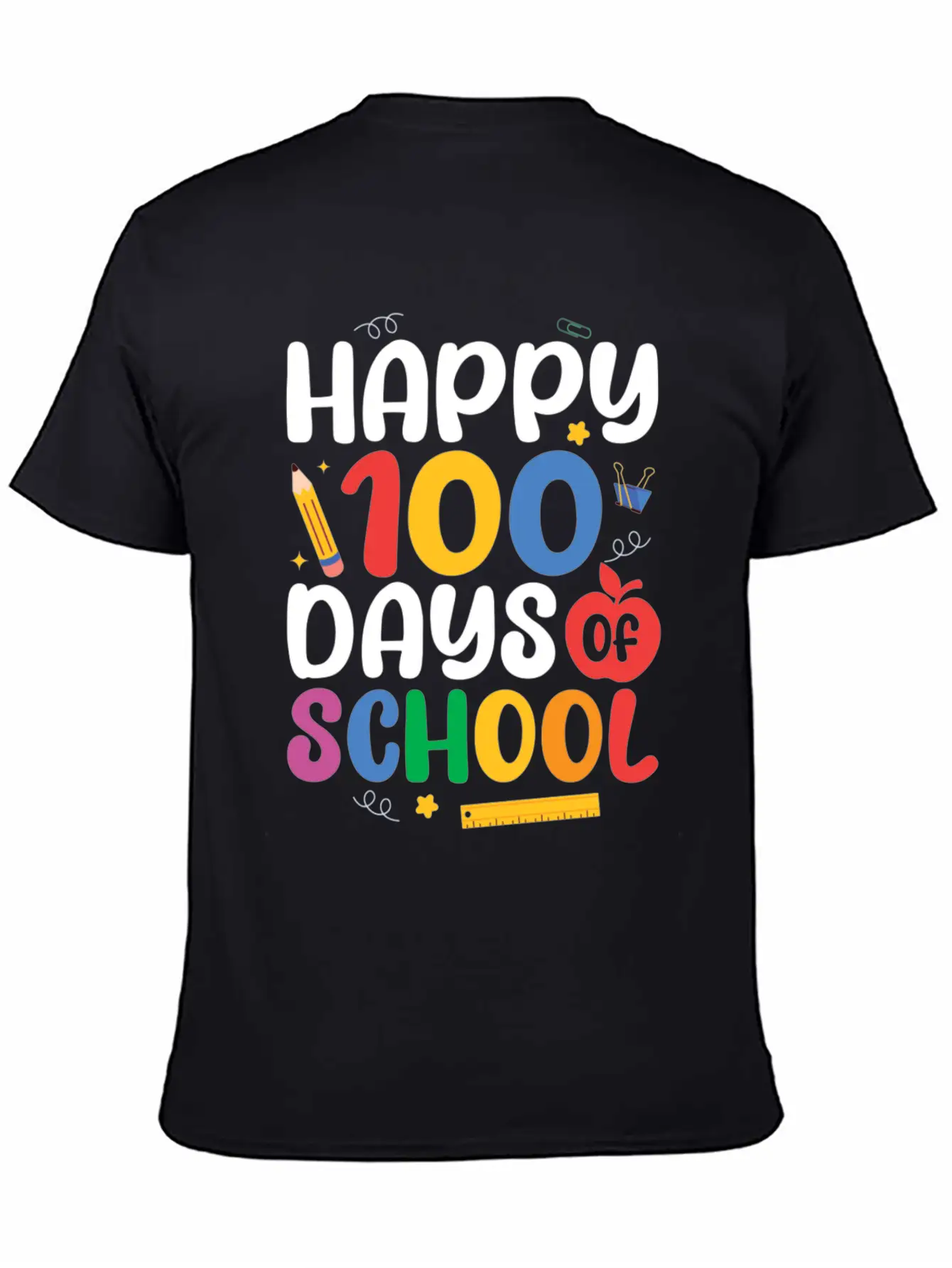 Happy 100 Days Of School Timeless Short Sleeve Tee – Comfy And Minimalist Design