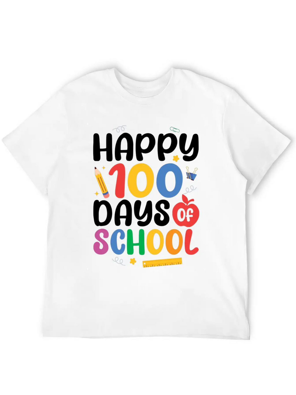 Happy 100 Days Of School Timeless Short Sleeve Tee – Comfy And Minimalist Design