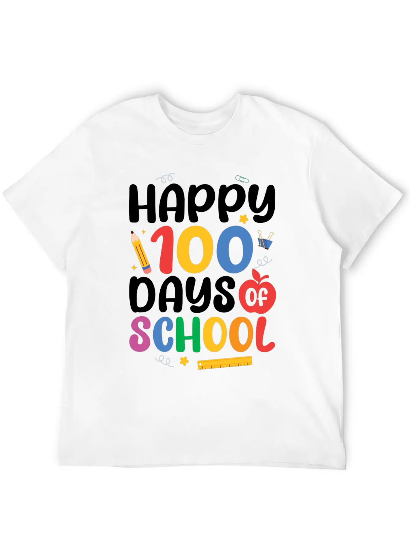 Happy 100 Days Of School Timeless Short Sleeve Tee – Comfy And Minimalist Design