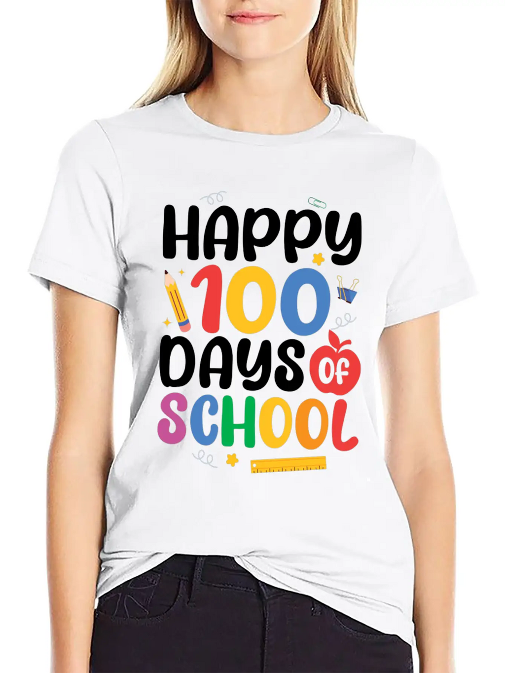 Happy 100 Days Of School Timeless Short Sleeve Tee – Comfy And Minimalist Design