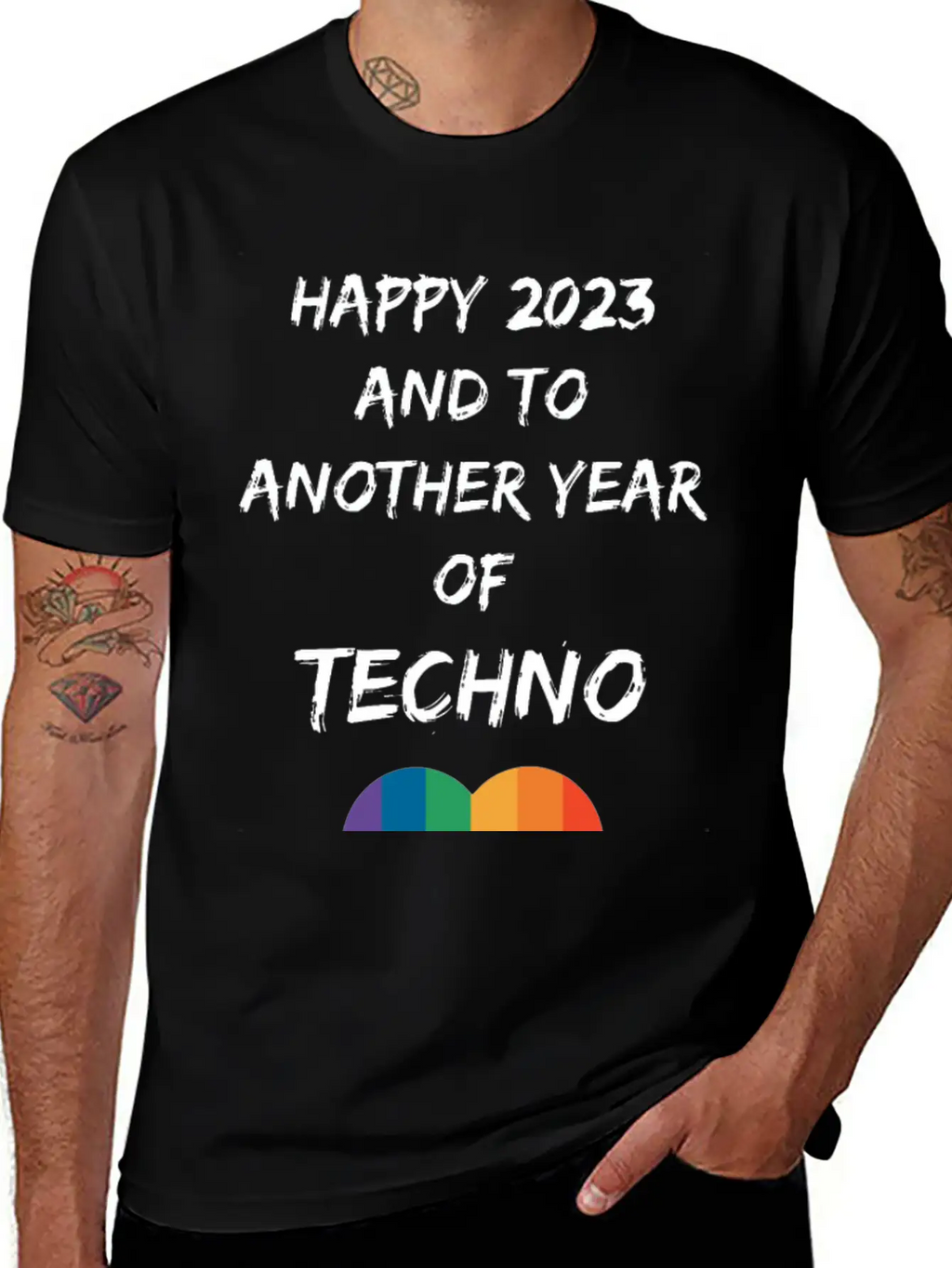 HAPPY 2023 EDM TECHNO LGBTQ HEART SHIRT Timeless Short Sleeve Tee – Comfy And Minimalist Design