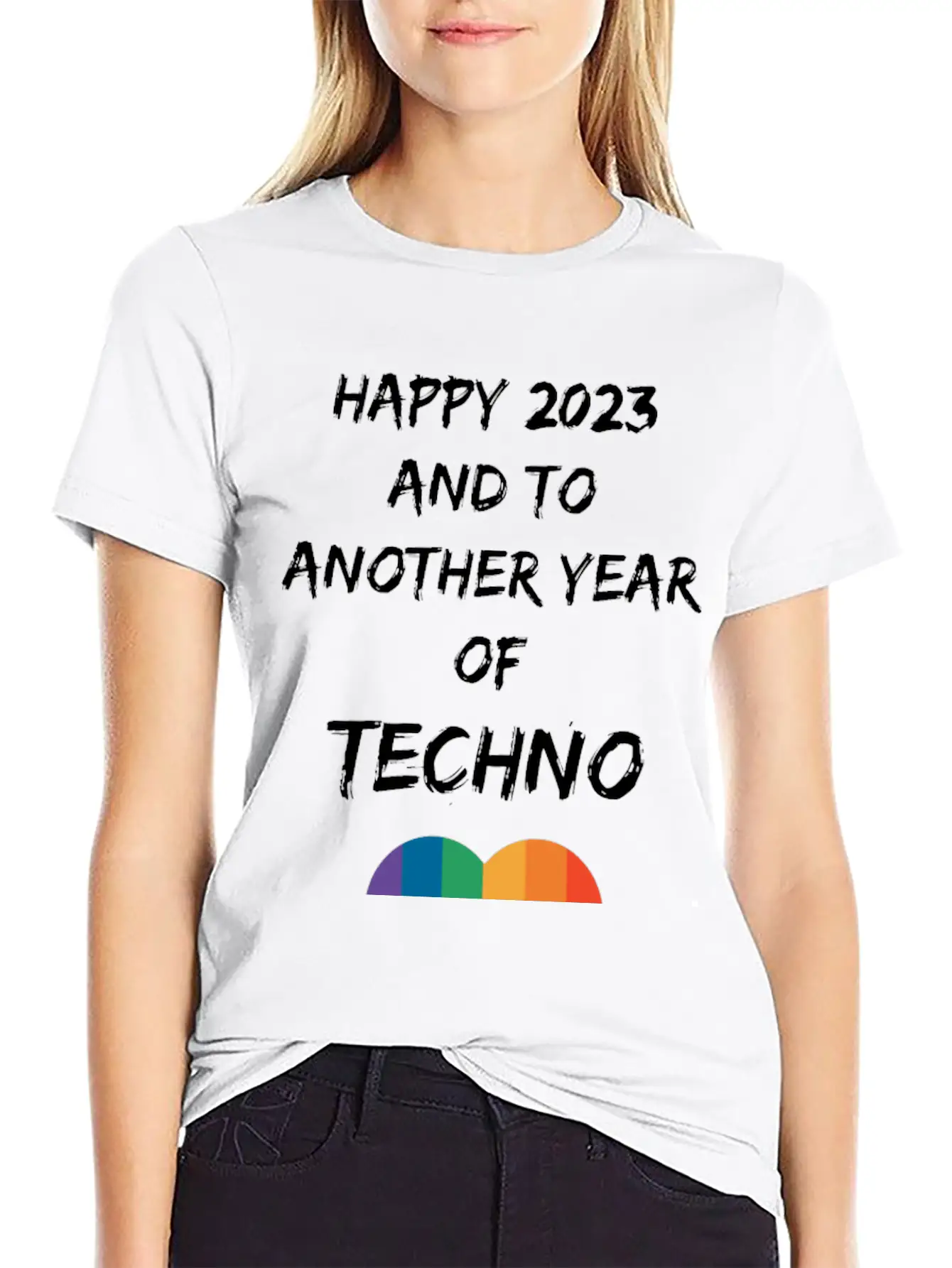 HAPPY 2023 EDM TECHNO LGBTQ HEART SHIRT Timeless Short Sleeve Tee – Comfy And Minimalist Design