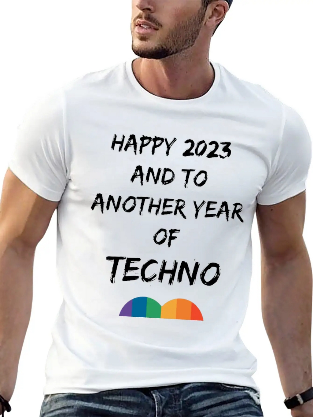 HAPPY 2023 EDM TECHNO LGBTQ HEART SHIRT Timeless Short Sleeve Tee – Comfy And Minimalist Design