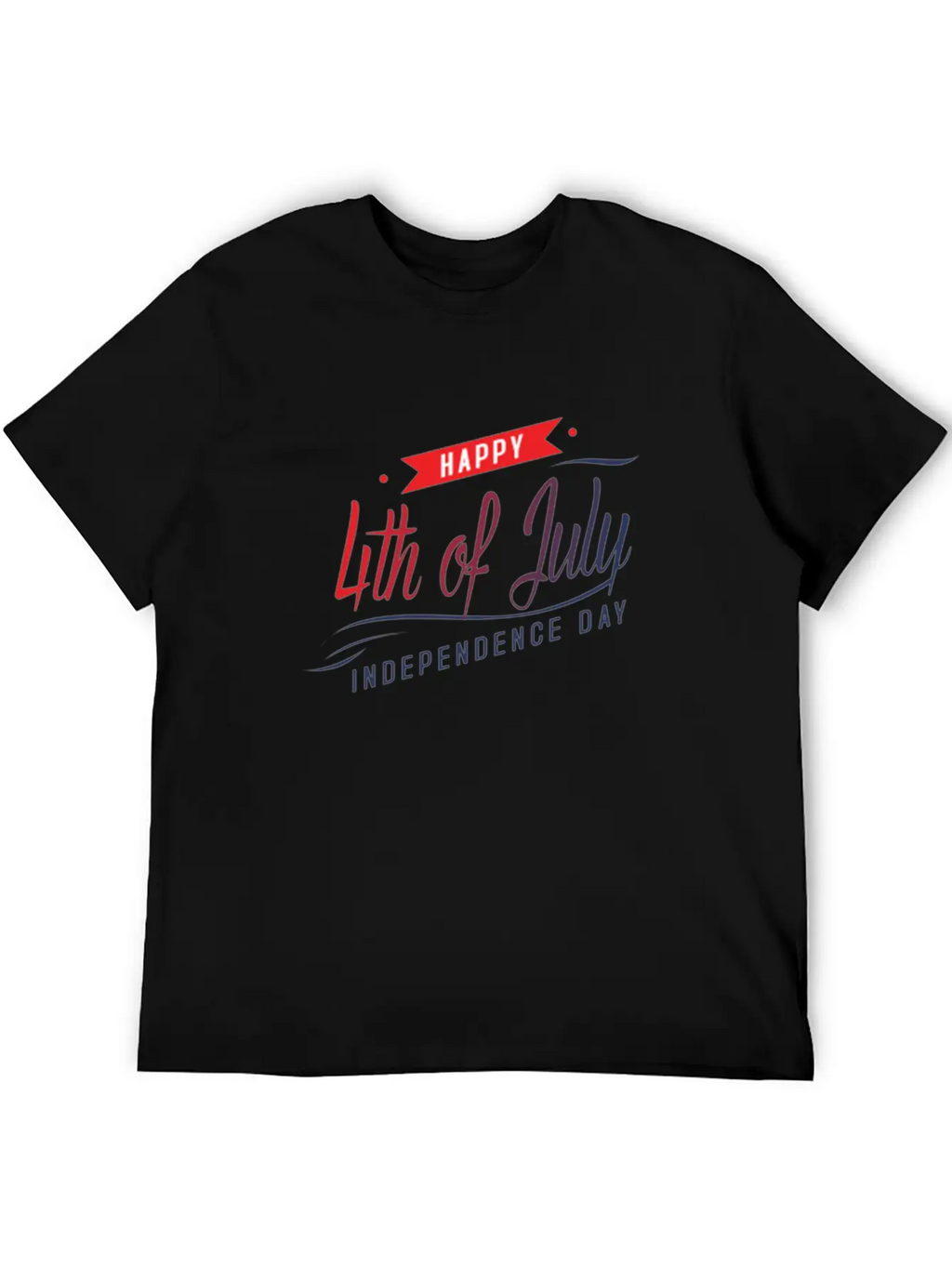 Happy 4th Of July Breathable Graphic T-Shirt – Perfect For Casual Days