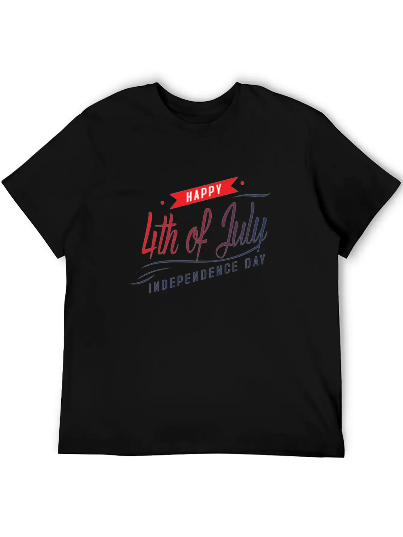 Happy 4th Of July Breathable Graphic T-Shirt – Perfect For Casual Days
