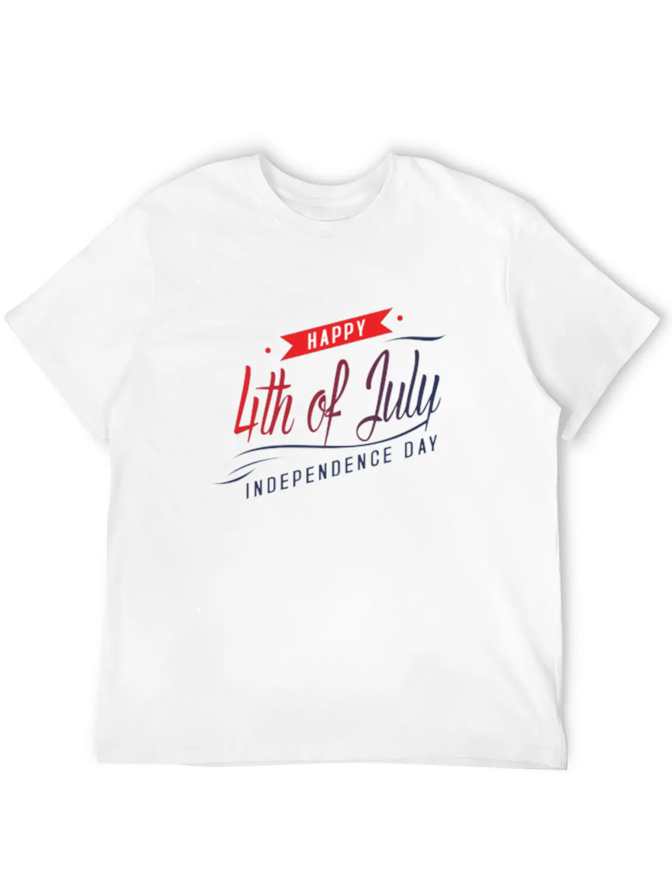 Happy 4th Of July Breathable Graphic T-Shirt – Perfect For Casual Days