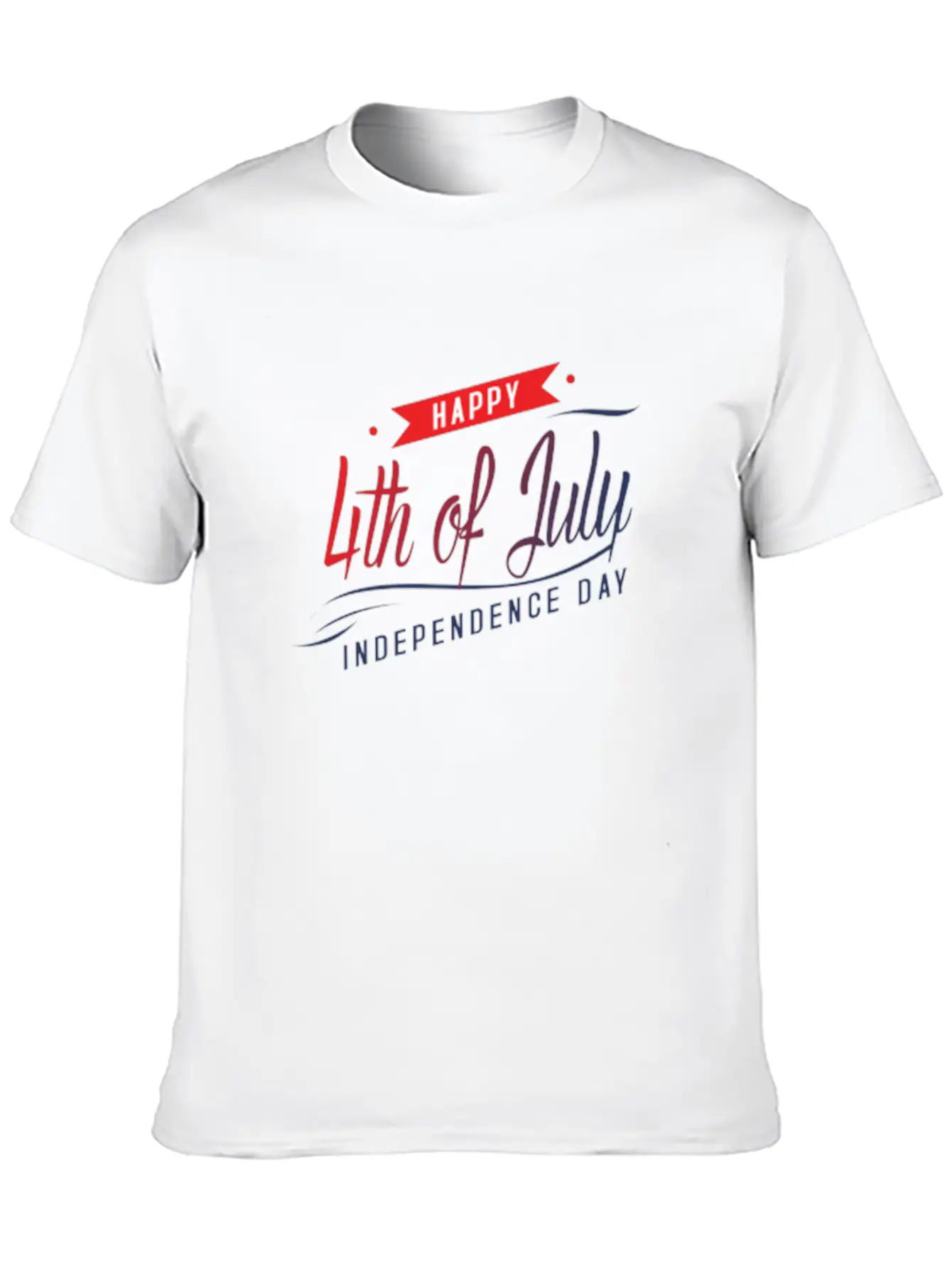 Happy 4th Of July Breathable Graphic T-Shirt – Perfect For Casual Days