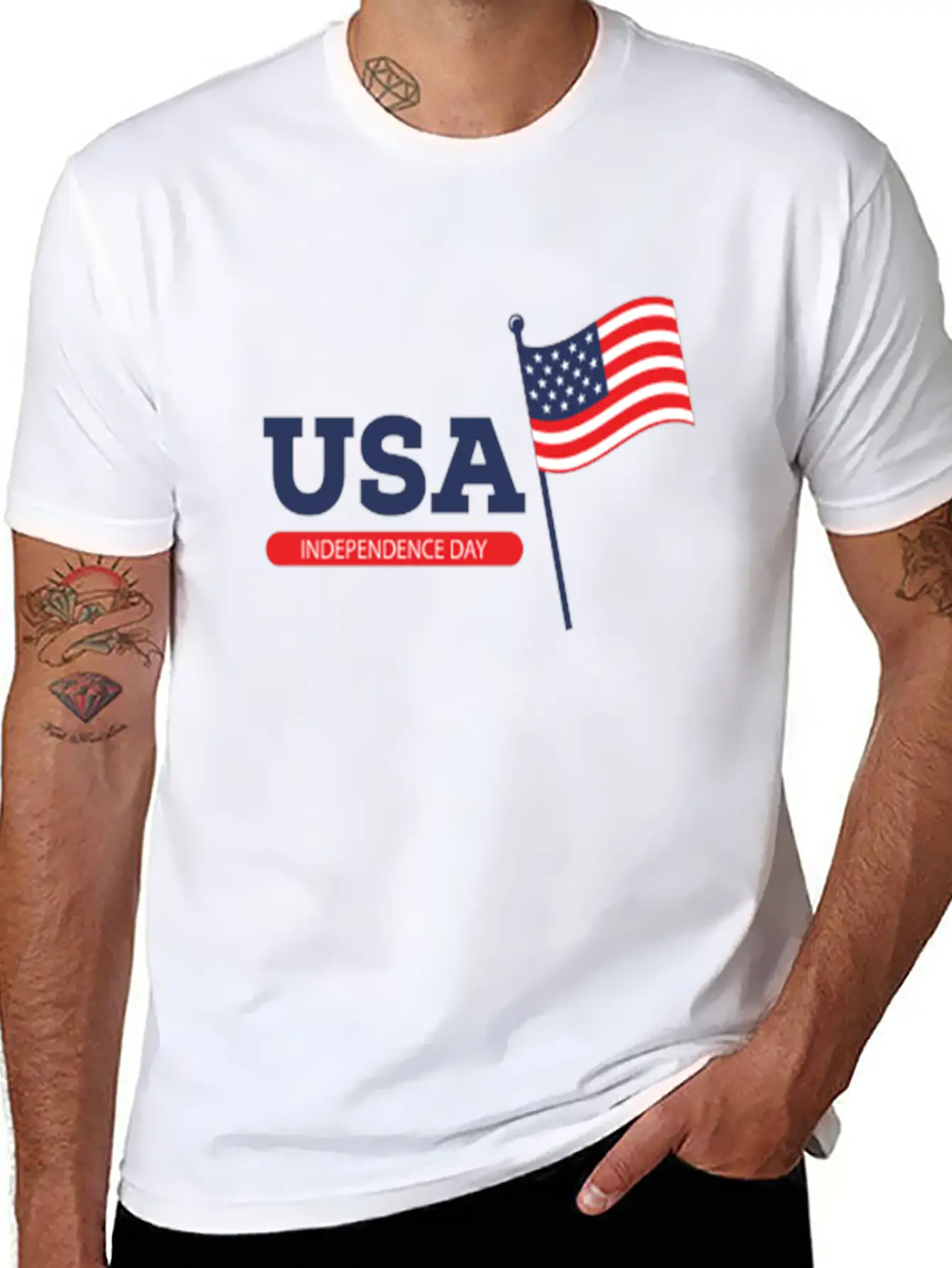 Happy 4th Of July Stylish Everyday T-Shirt – Unisex Basic Cotton Tee