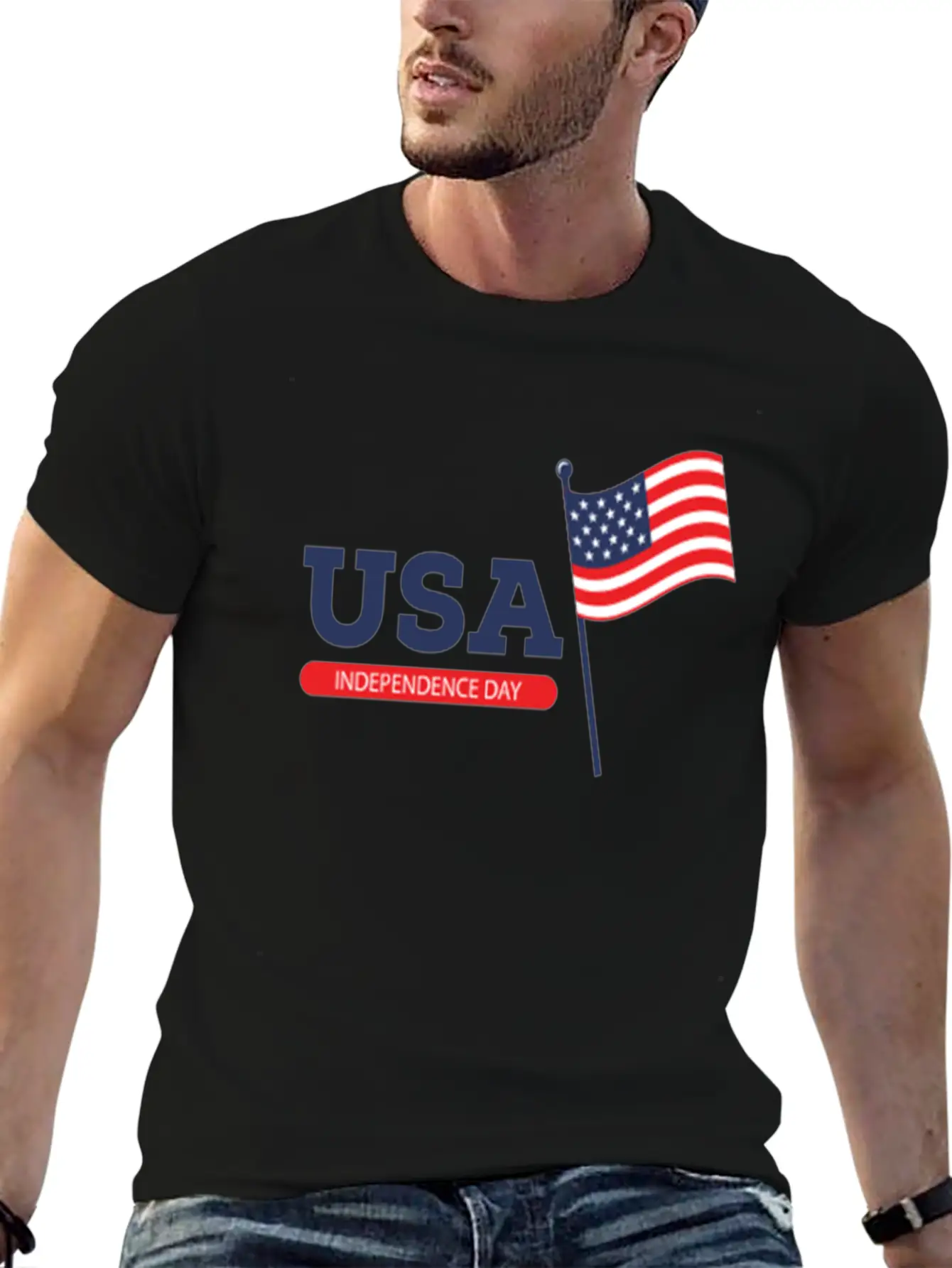 Happy 4th Of July Stylish Everyday T-Shirt – Unisex Basic Cotton Tee