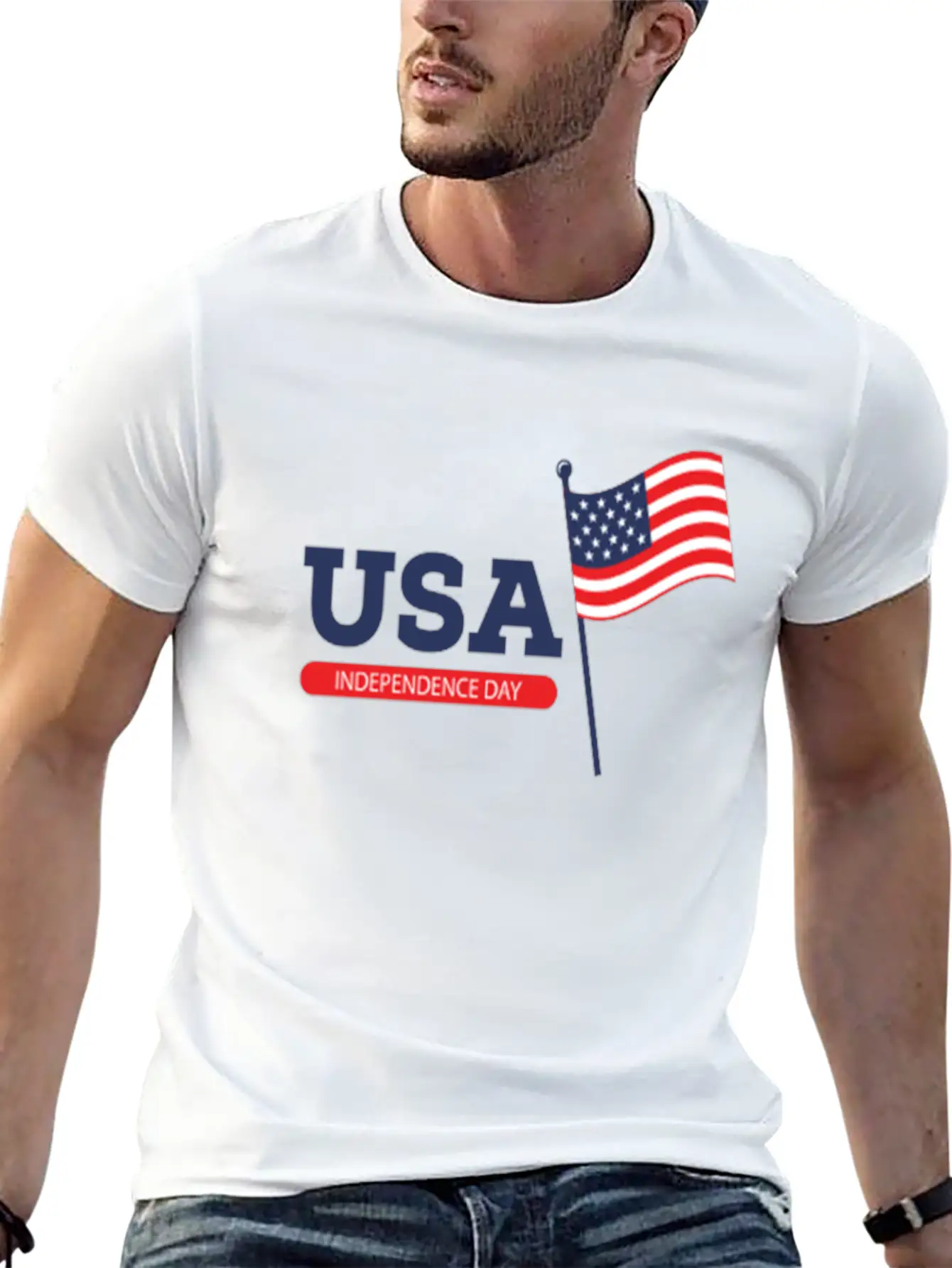Happy 4th Of July Stylish Everyday T-Shirt – Unisex Basic Cotton Tee