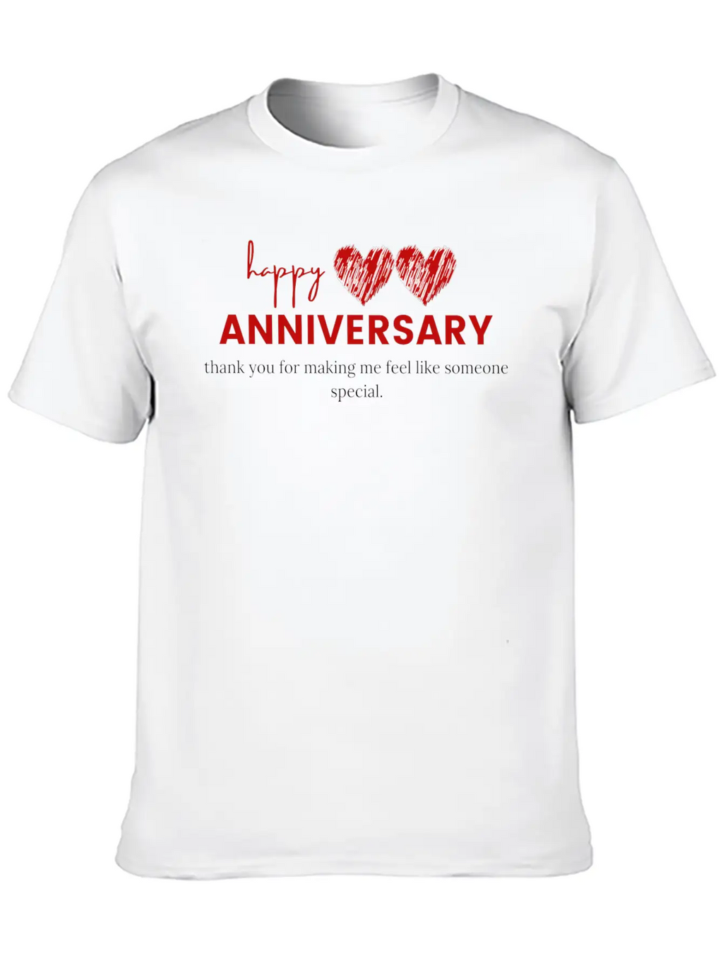 Happy Anniversary For Unisex Relaxed Everyday Tee – Lightweight And Durable Cotton