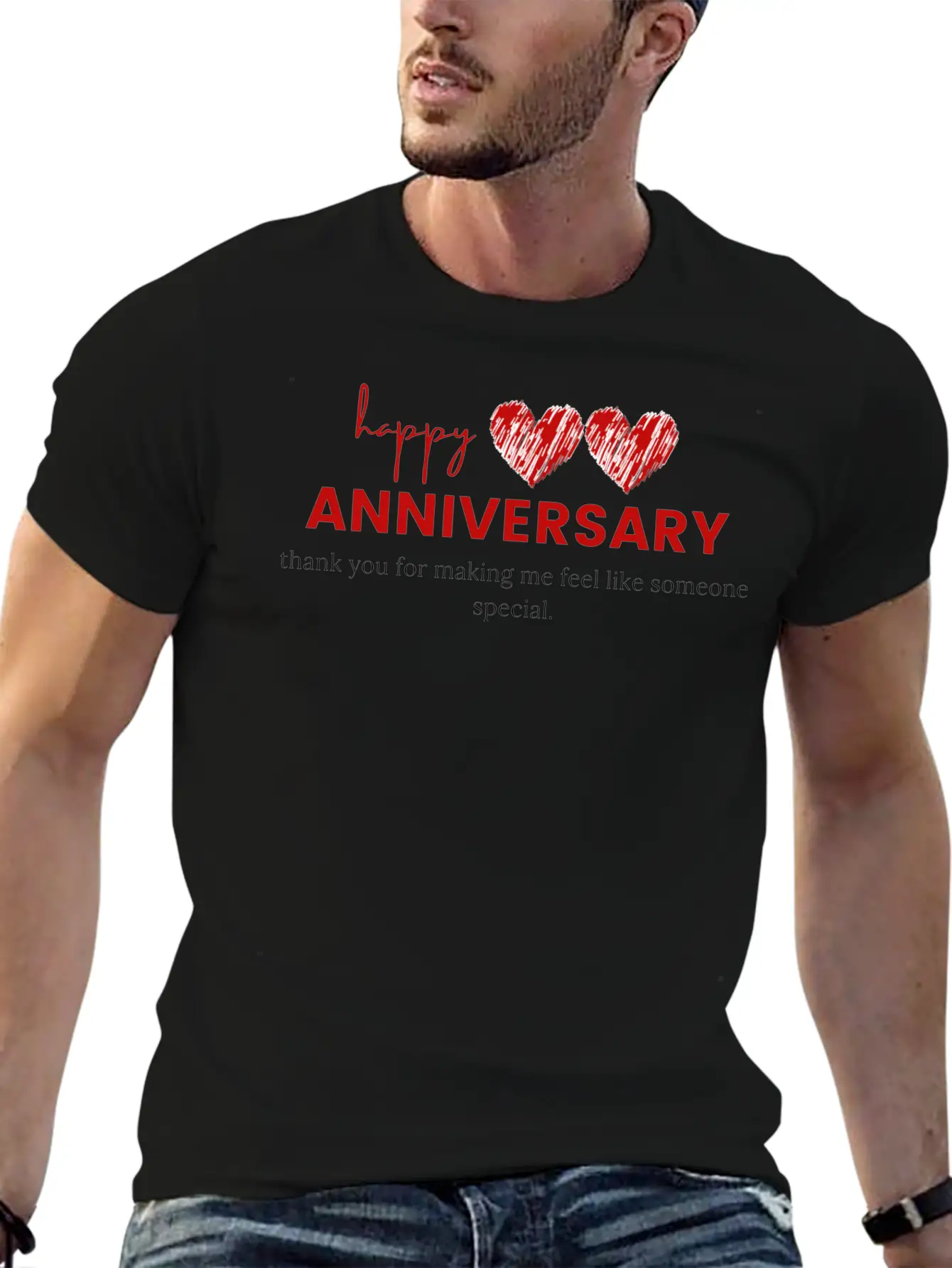 Happy Anniversary For Unisex Relaxed Everyday Tee – Lightweight And Durable Cotton