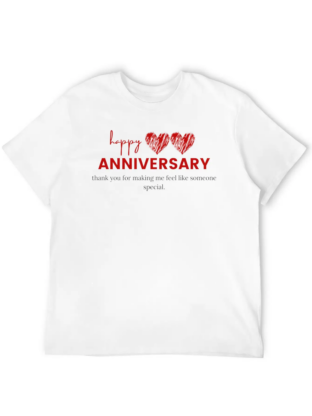 Happy Anniversary For Unisex Relaxed Everyday Tee – Lightweight And Durable Cotton