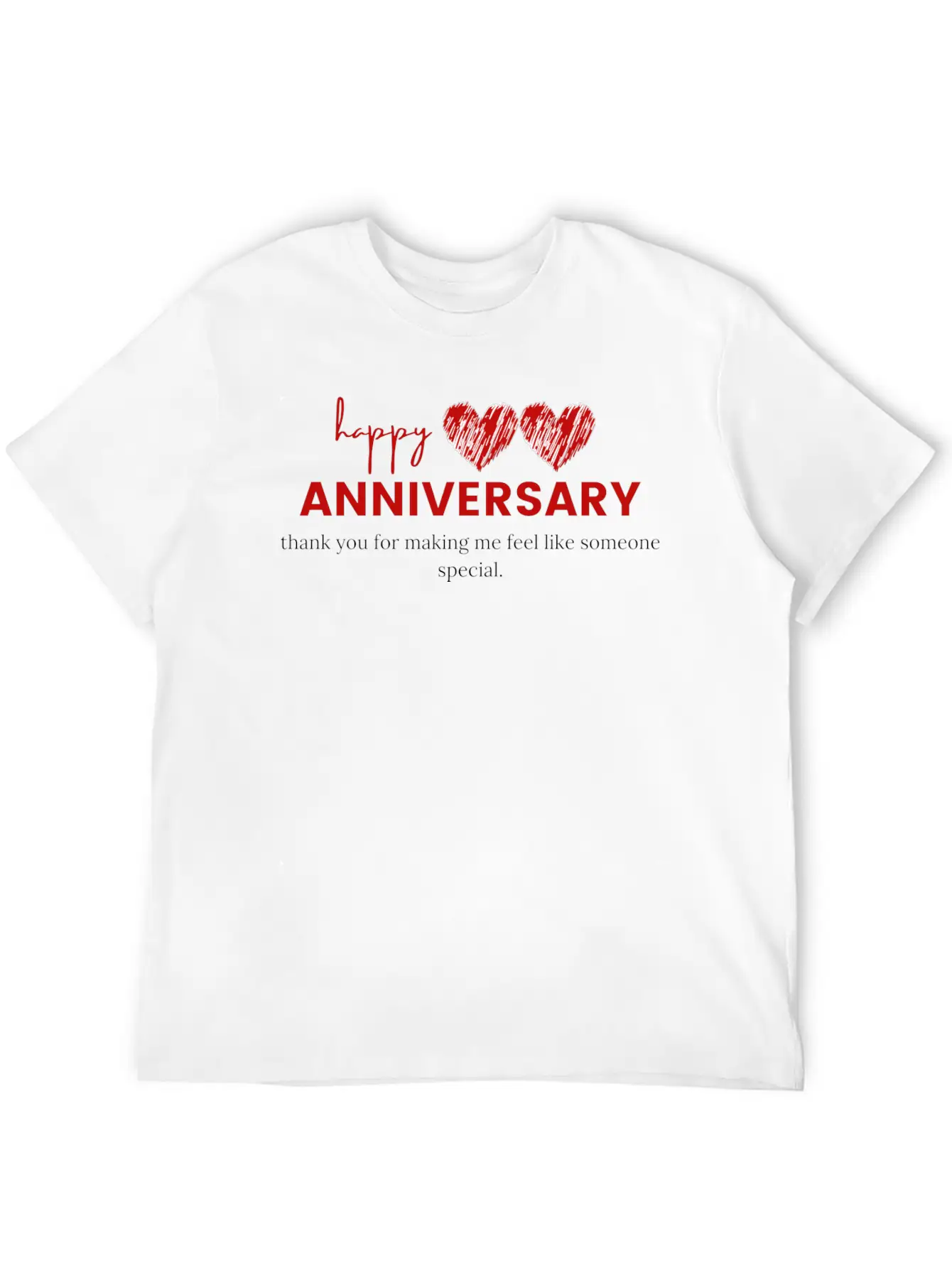 Happy Anniversary For Unisex Relaxed Everyday Tee – Lightweight And Durable Cotton