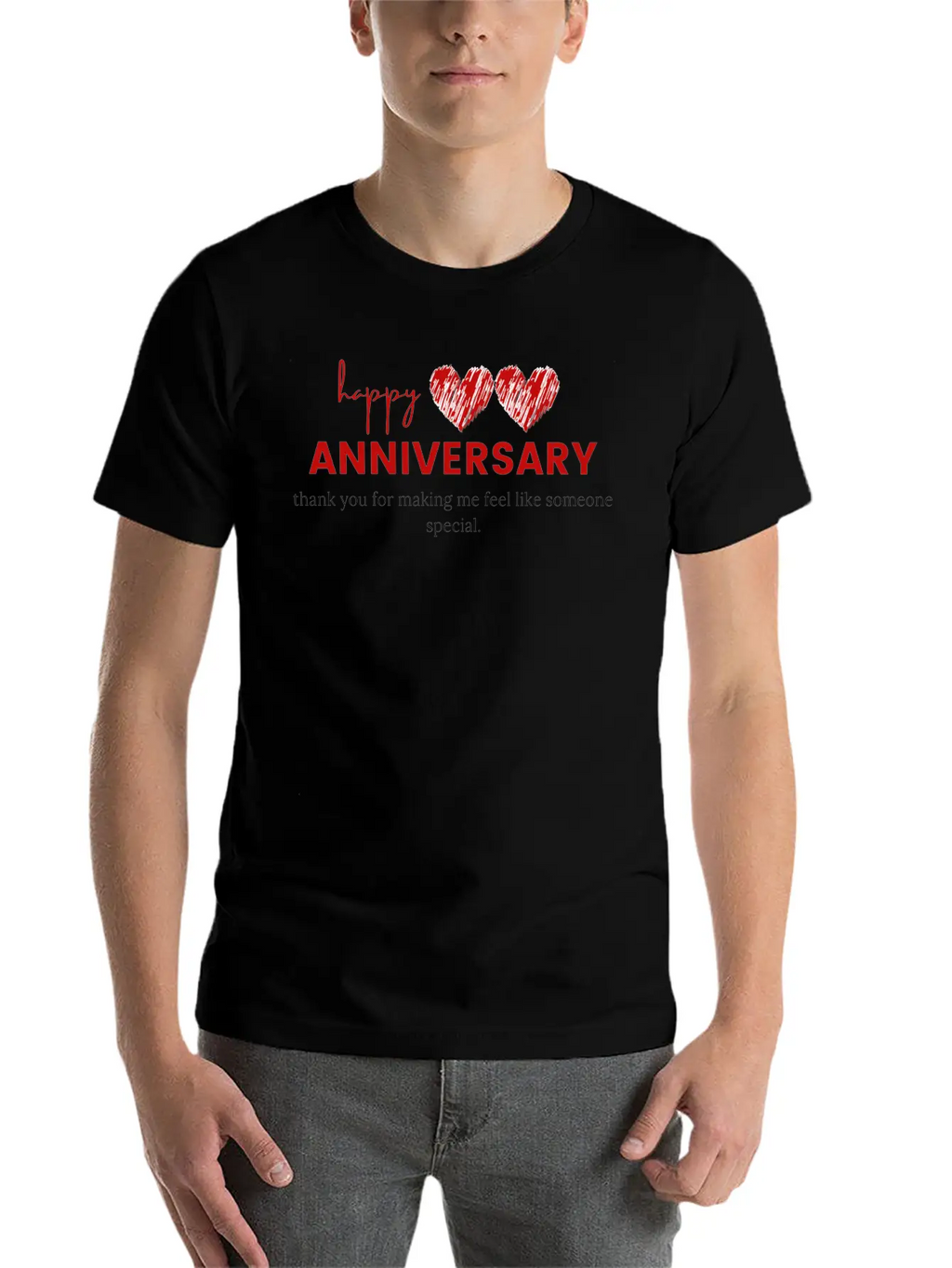 Happy Anniversary For Unisex Relaxed Everyday Tee – Lightweight And Durable Cotton