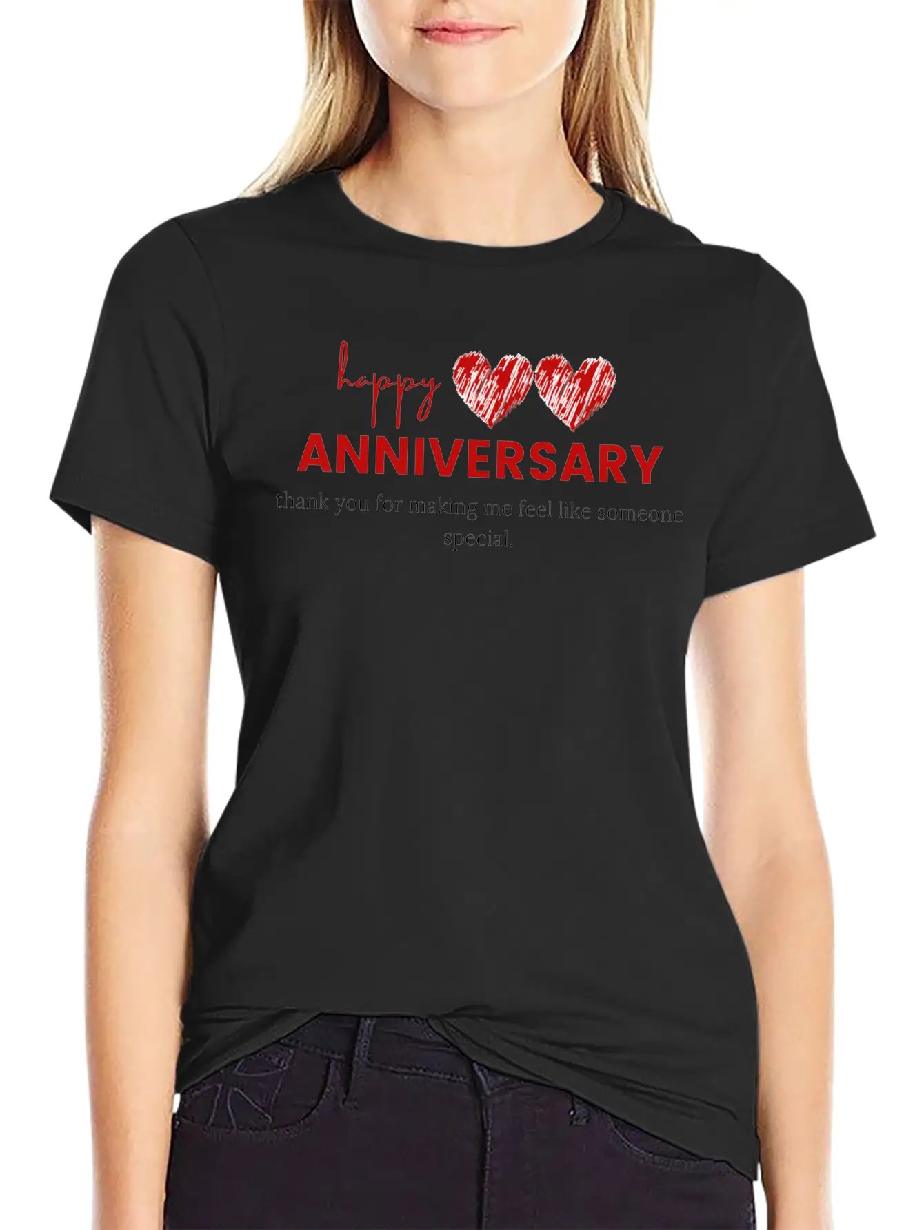 Happy Anniversary For Unisex Relaxed Everyday Tee – Lightweight And Durable Cotton