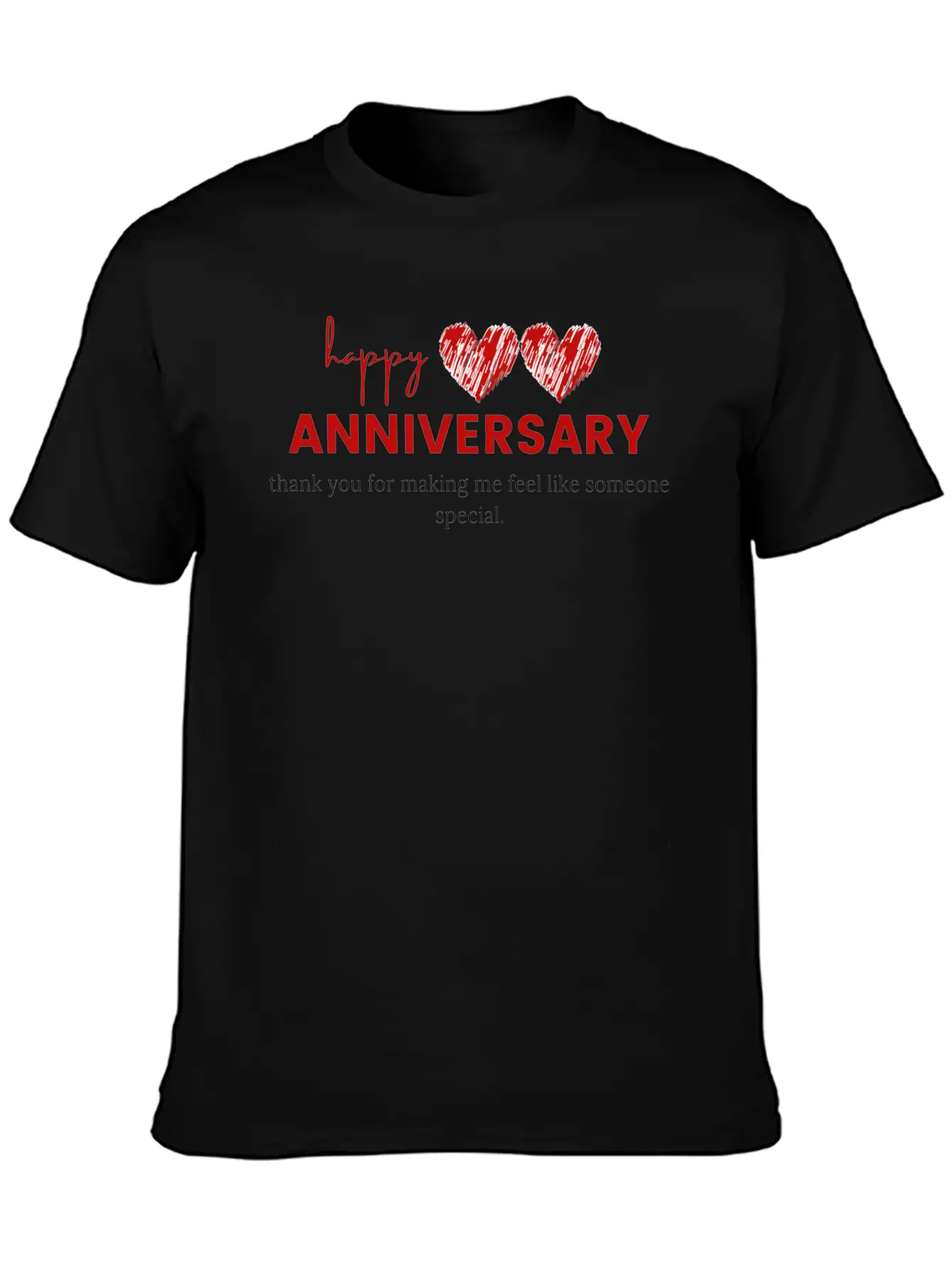 Happy Anniversary For Unisex Relaxed Everyday Tee – Lightweight And Durable Cotton