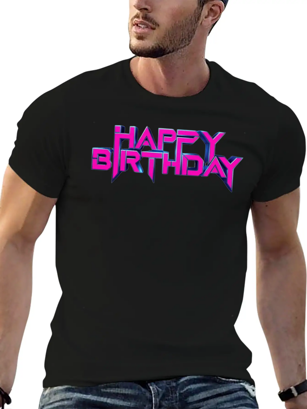 Happy Birthday Breathable Soft Cotton T-Shirt – Timeless Casual Look