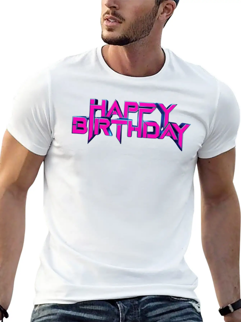 Happy Birthday Breathable Soft Cotton T-Shirt – Timeless Casual Look