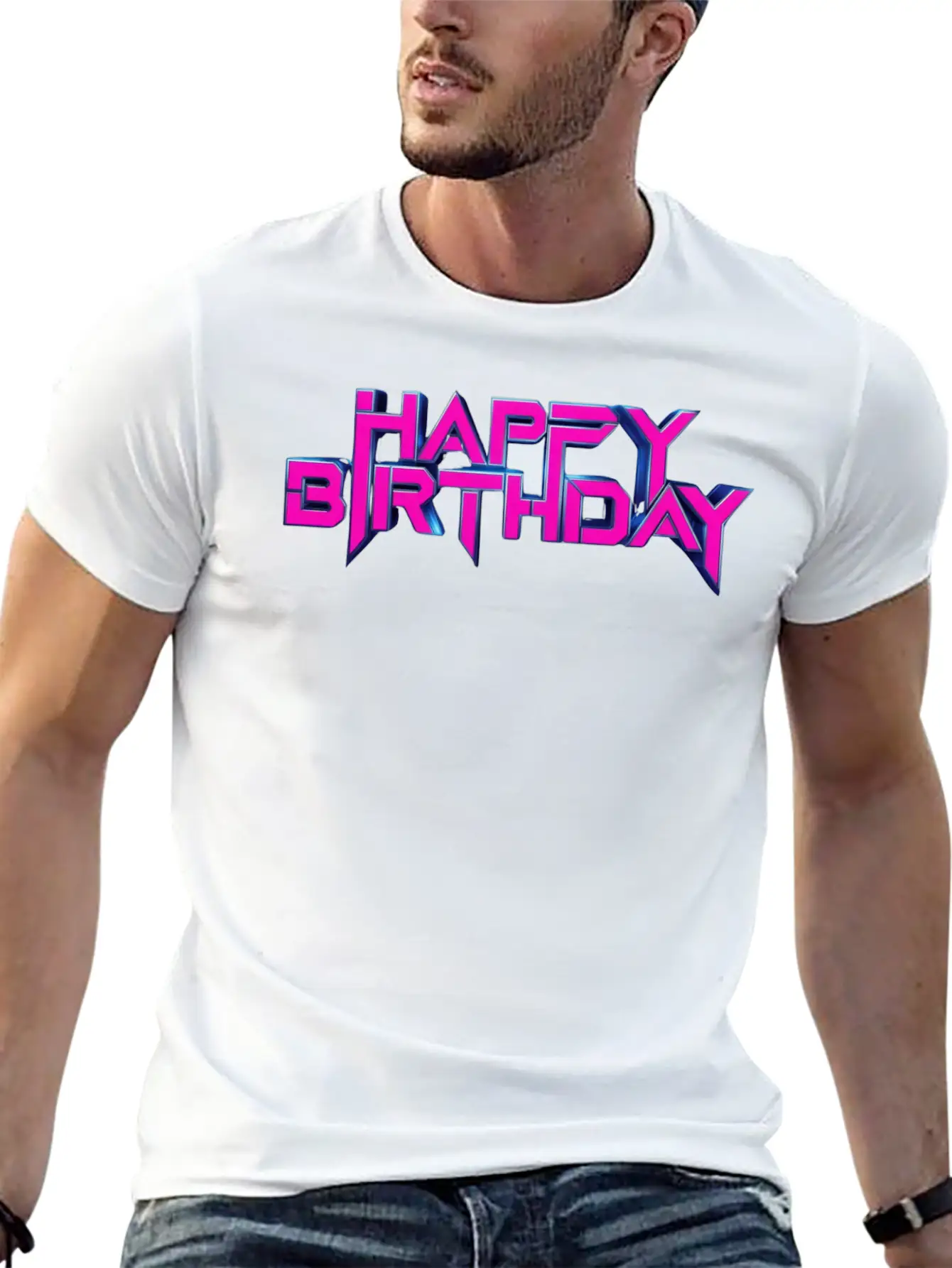 Happy Birthday Breathable Soft Cotton T-Shirt – Timeless Casual Look
