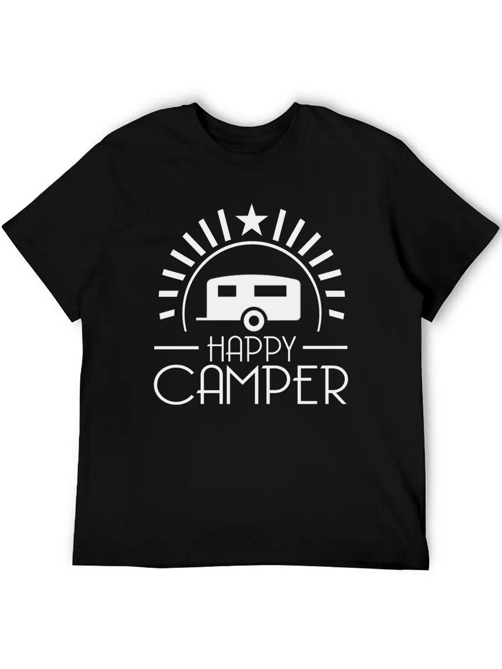 HAPPY CAMPER7.png Breathable Soft Cotton T-Shirt – Timeless Casual Look