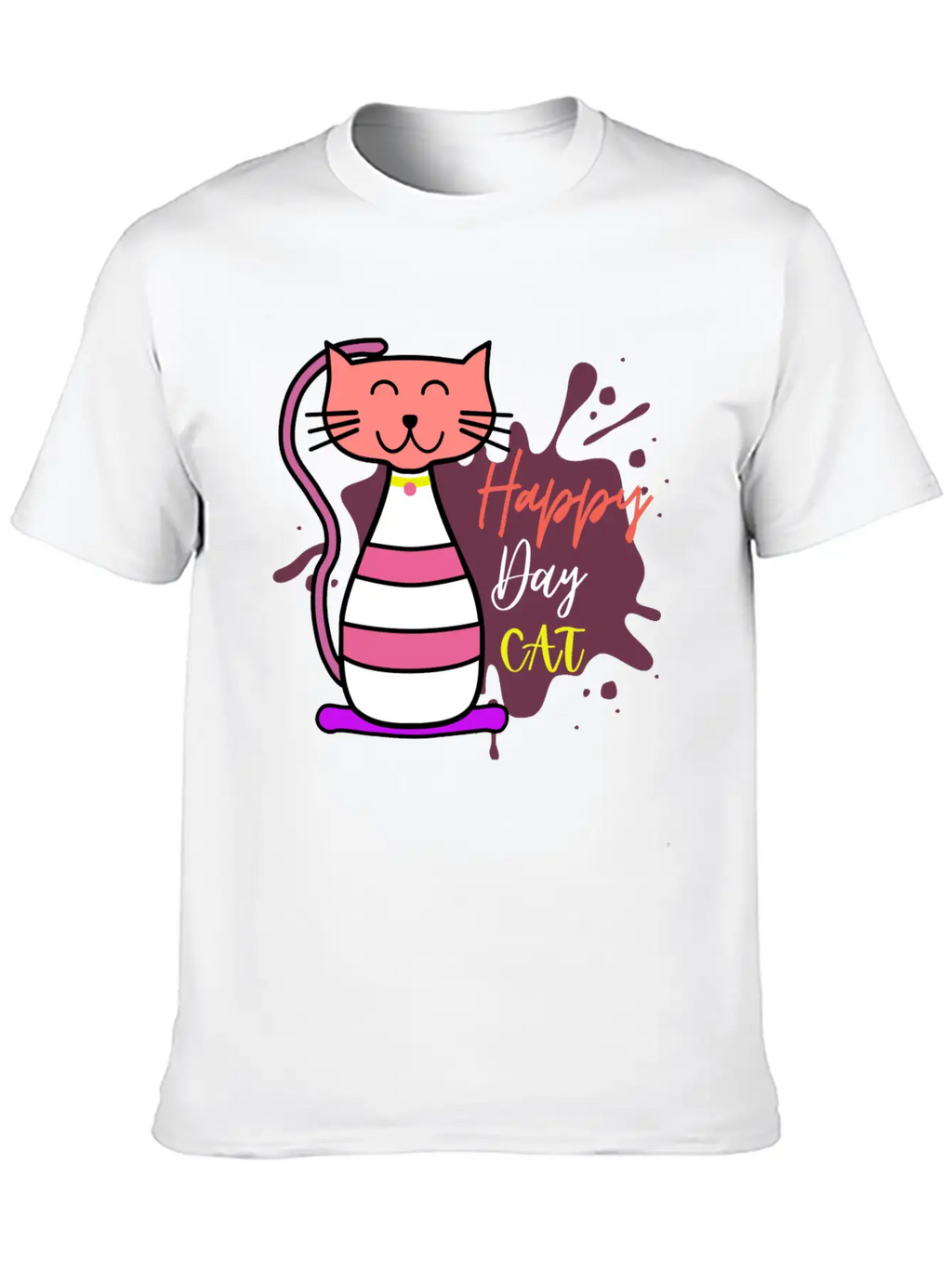 Happy Cat Day International Cat Day Relaxed Everyday Tee – Lightweight And Durable Cotton