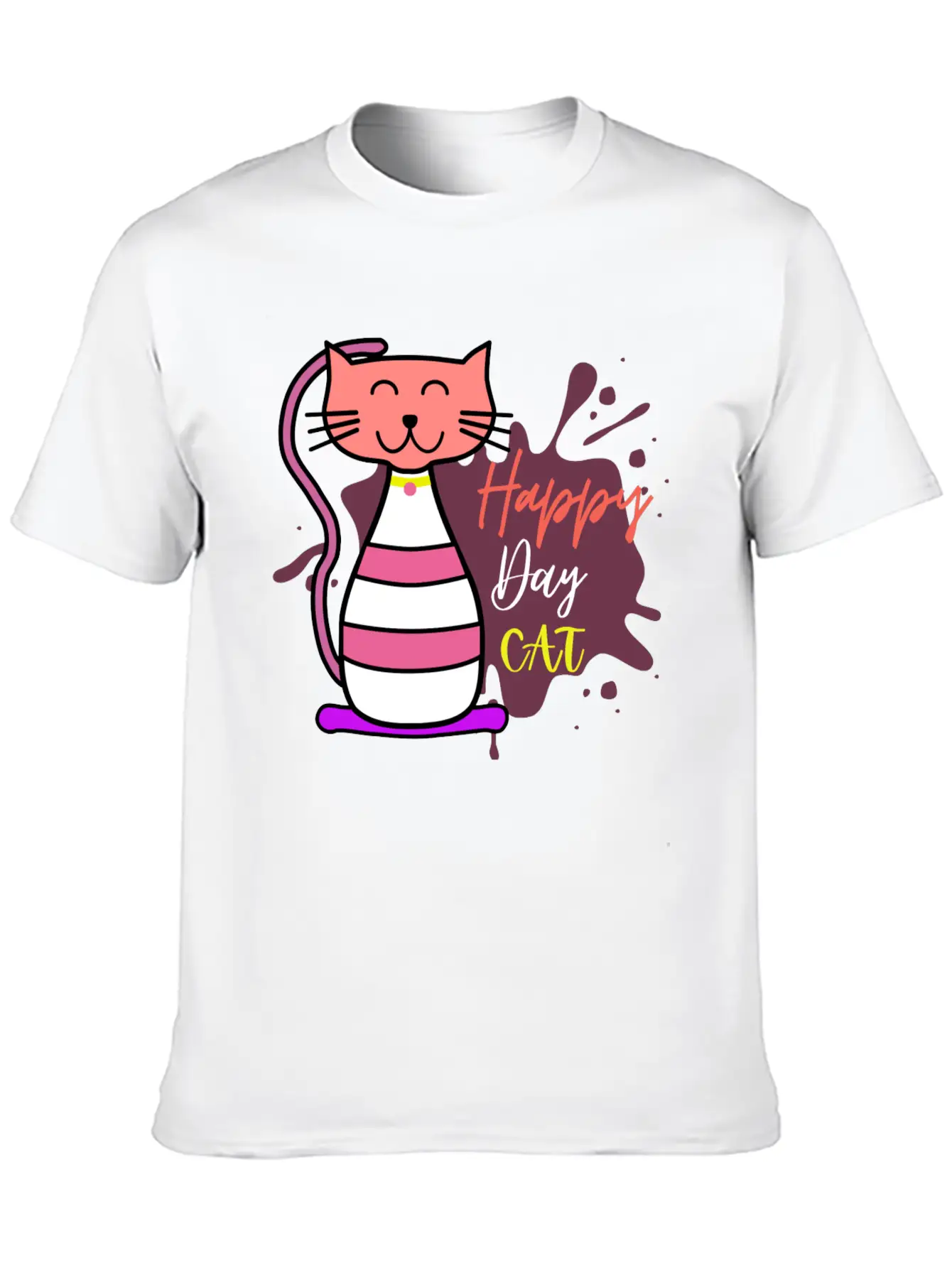 Happy Cat Day International Cat Day Relaxed Everyday Tee – Lightweight And Durable Cotton