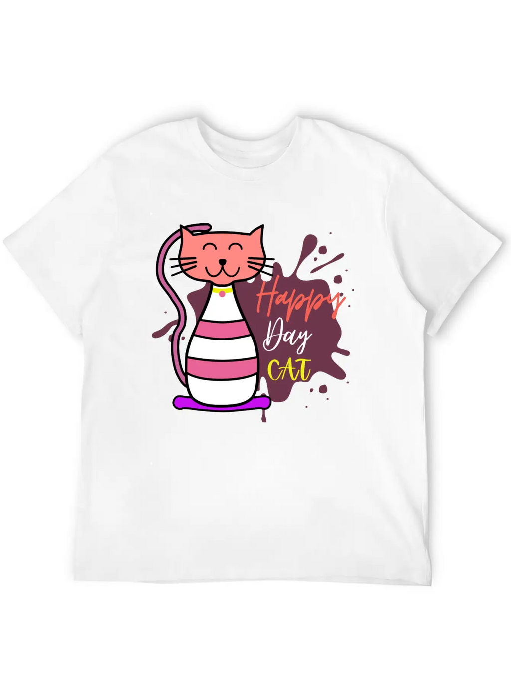 Happy Cat Day International Cat Day Relaxed Everyday Tee – Lightweight And Durable Cotton