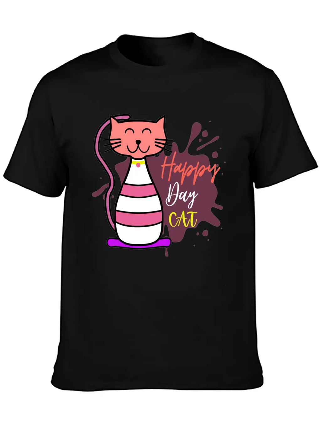 Happy Cat Day International Cat Day Relaxed Everyday Tee – Lightweight And Durable Cotton
