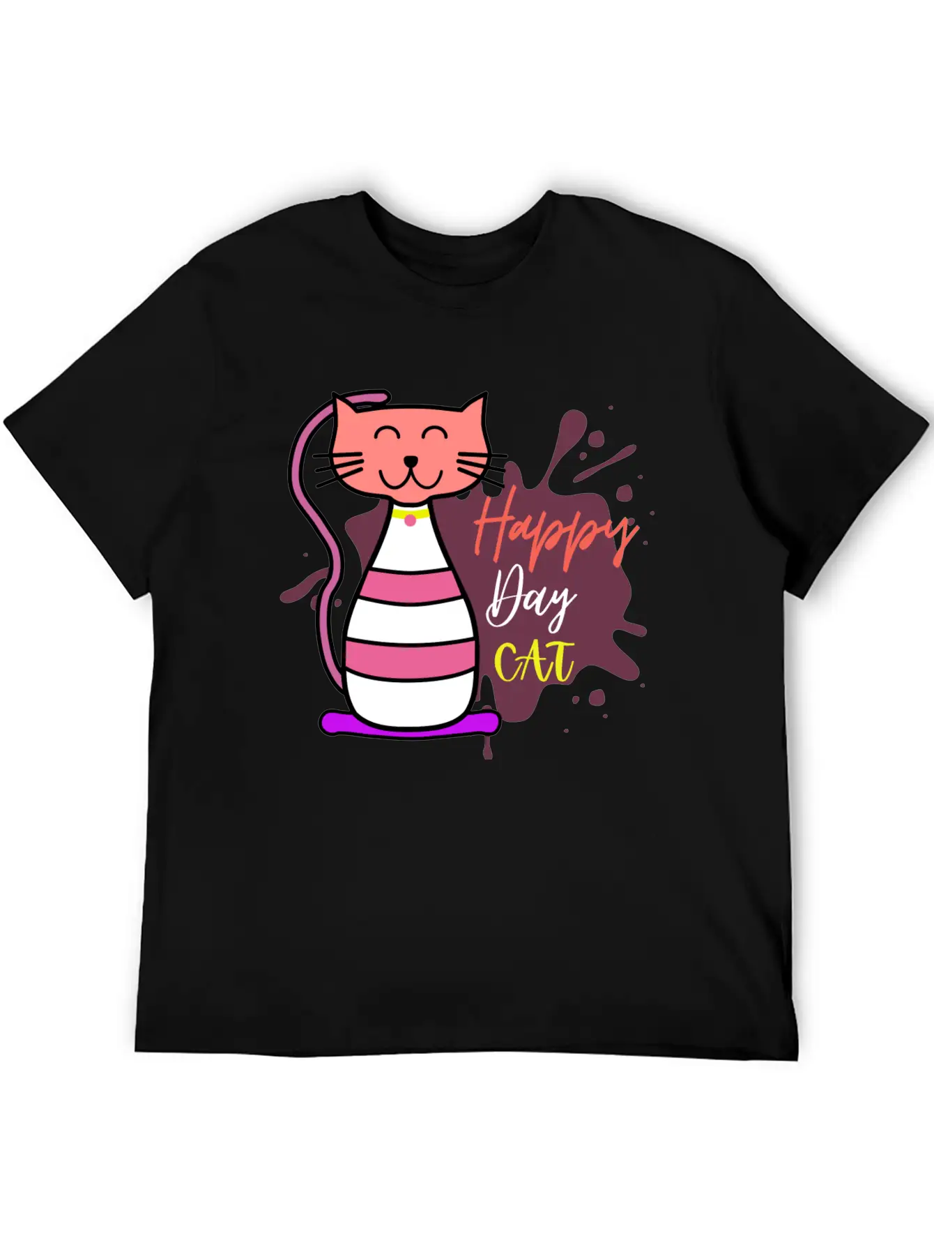 Happy Cat Day International Cat Day Relaxed Everyday Tee – Lightweight And Durable Cotton