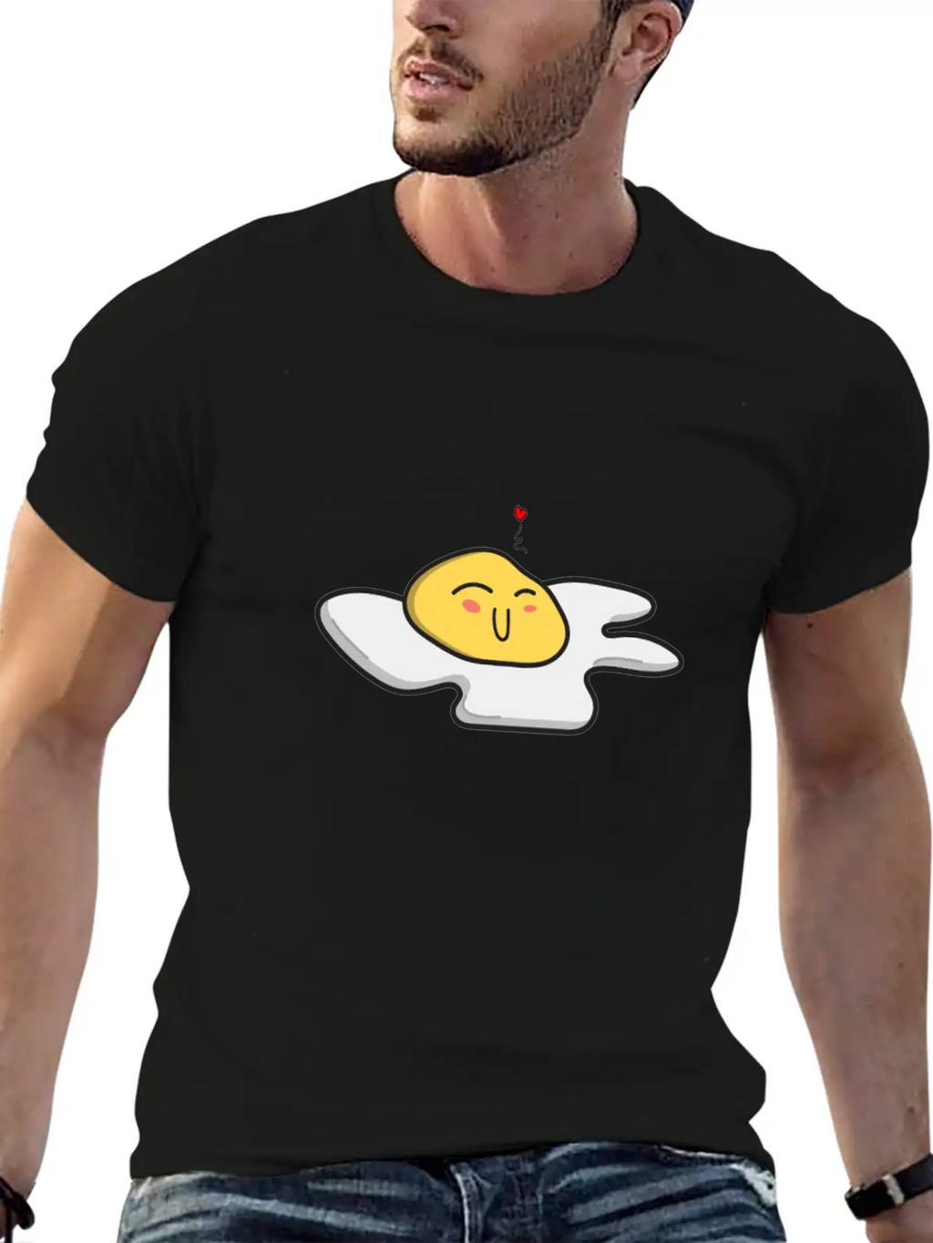 Happy Eggie Unisex Casual T-Shirt – Clean Design For Daily Comfort