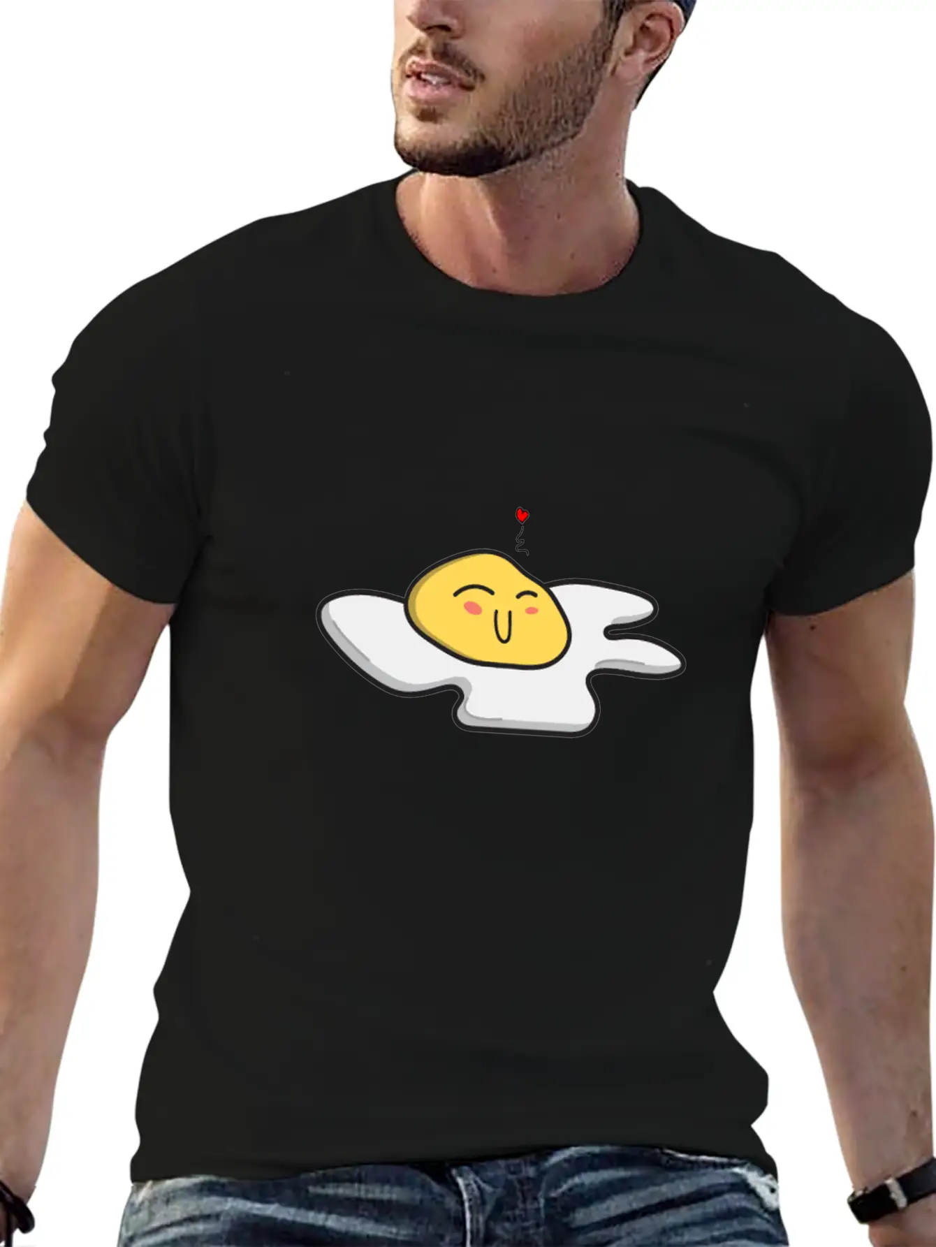 Happy Eggie Unisex Casual T-Shirt – Clean Design For Daily Comfort
