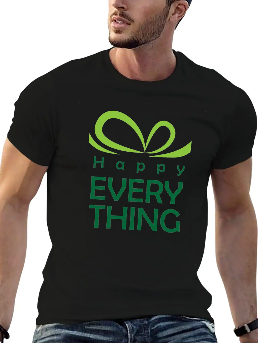 Happy Everything - Gift Of Festival Timeless Short Sleeve Tee – Comfy And Minimalist Design